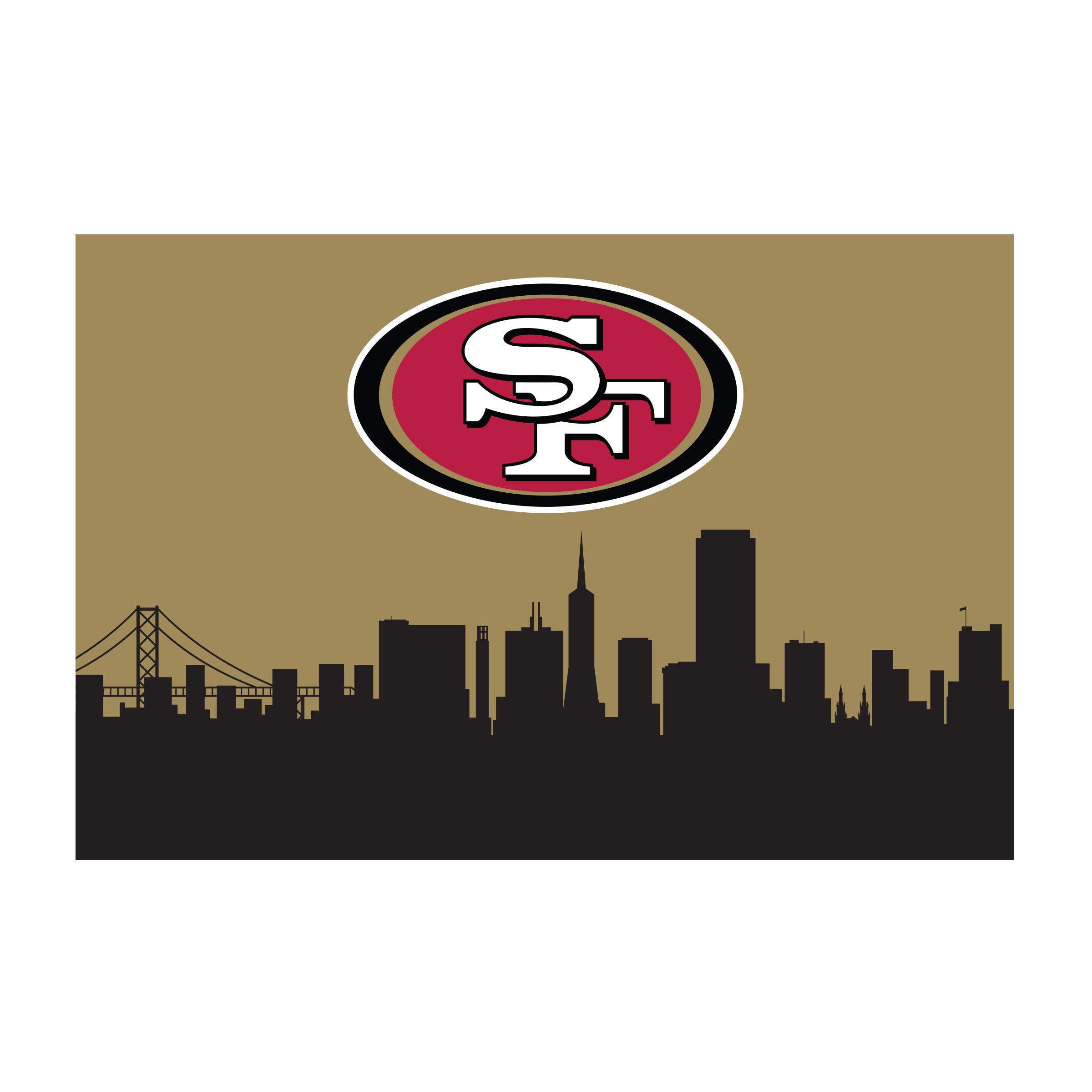 San Francisco 49ers 2x3 Hometown Washable Area Rug