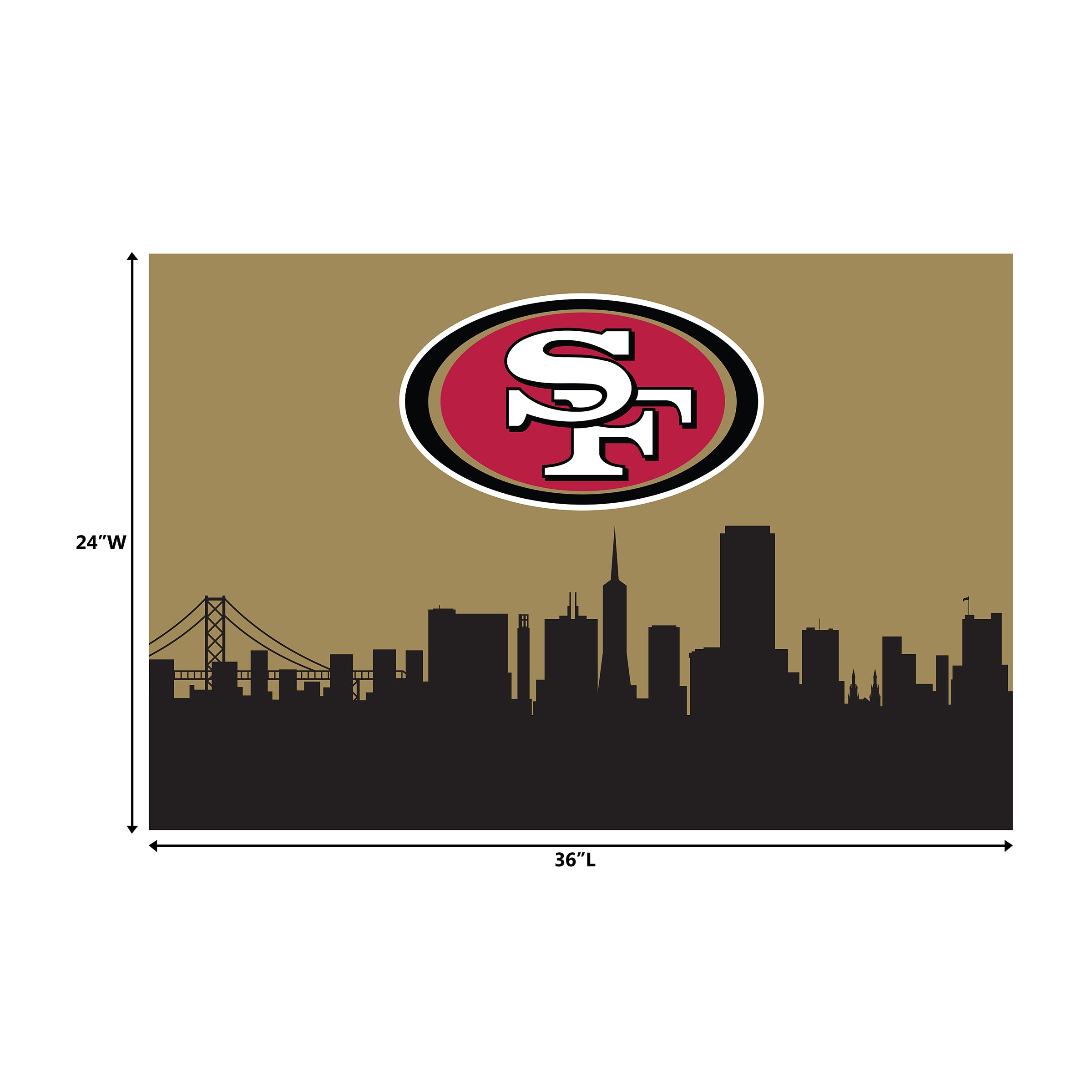 San Francisco 49ers 2x3 Hometown Washable Area Rug