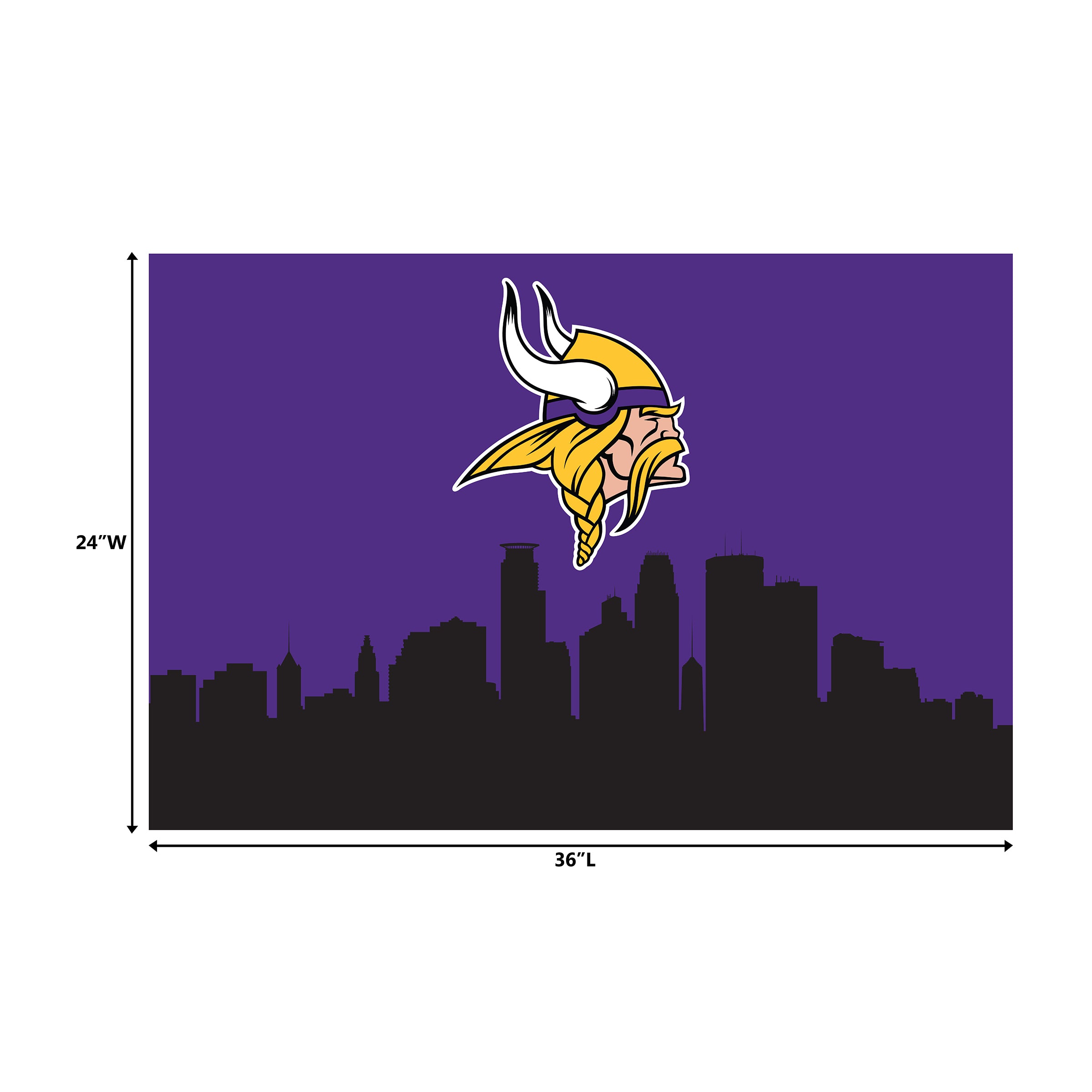 Minnesota Vikings 2x3 Hometown Washable Area Rug