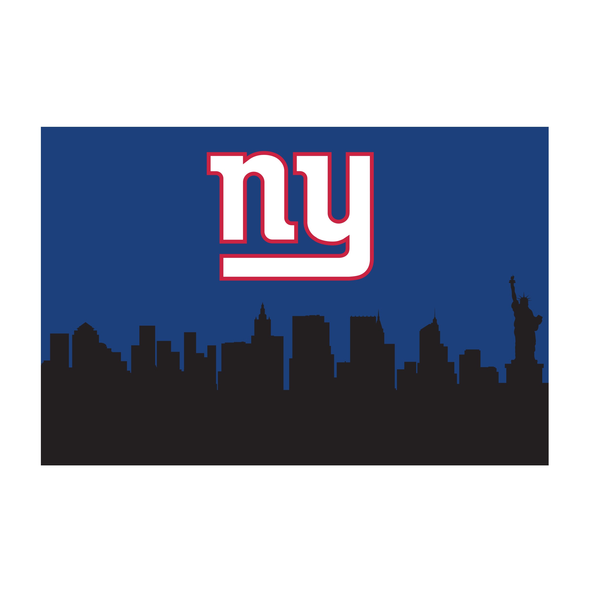 New York Giants 2x3 Hometown Washable Area Rug