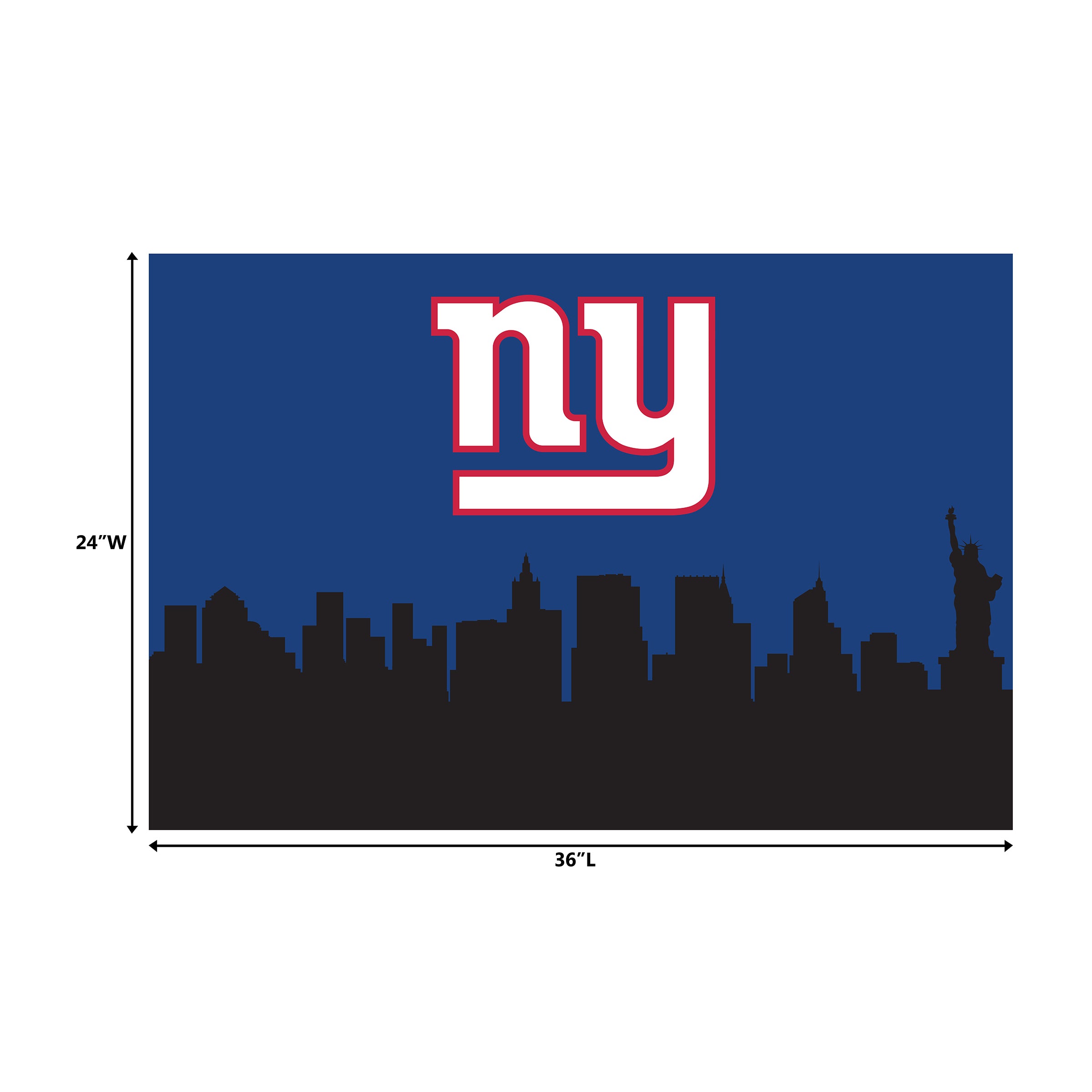 New York Giants 2x3 Hometown Washable Area Rug