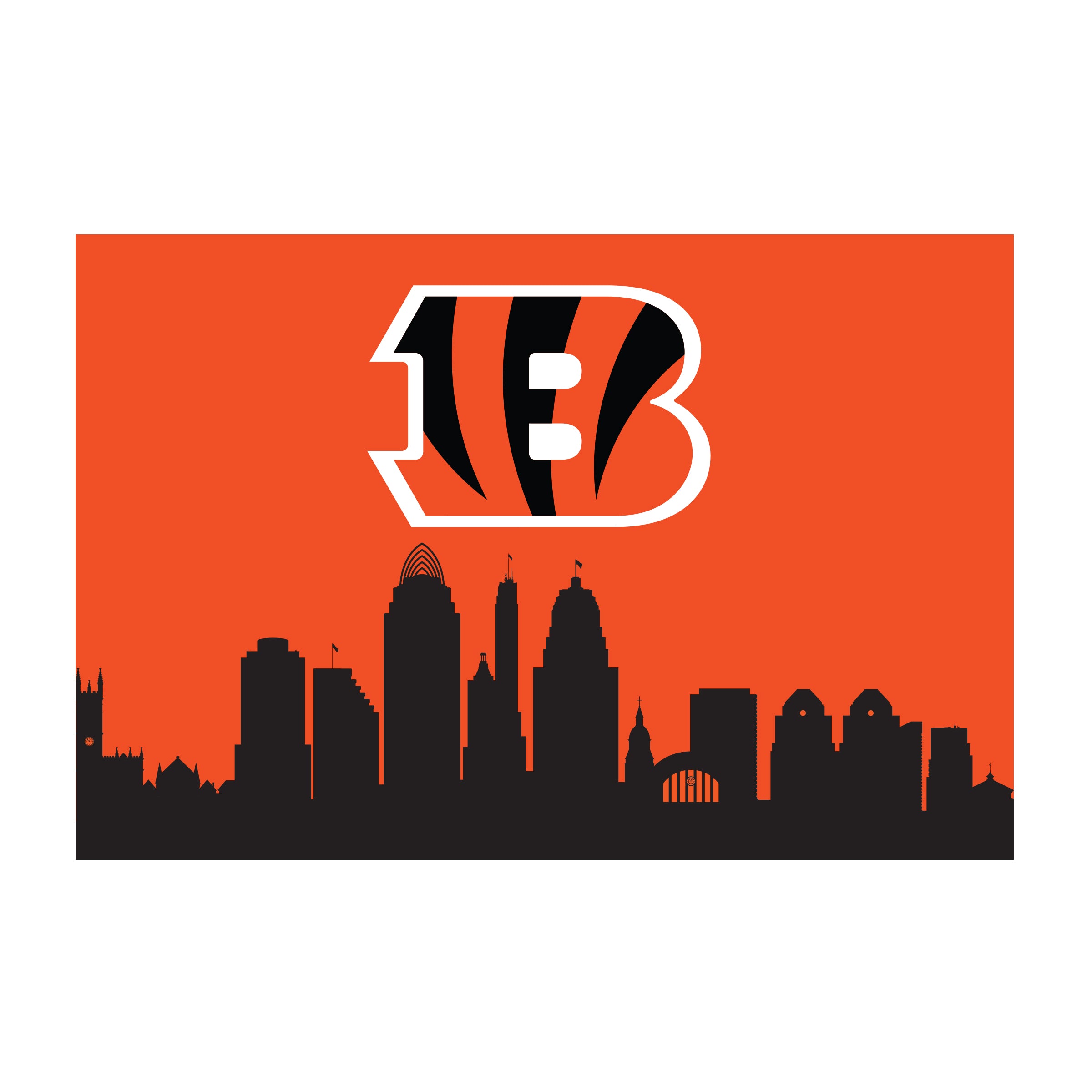 Cincinnati Bengals 2x3 Hometown Washable Area Rug