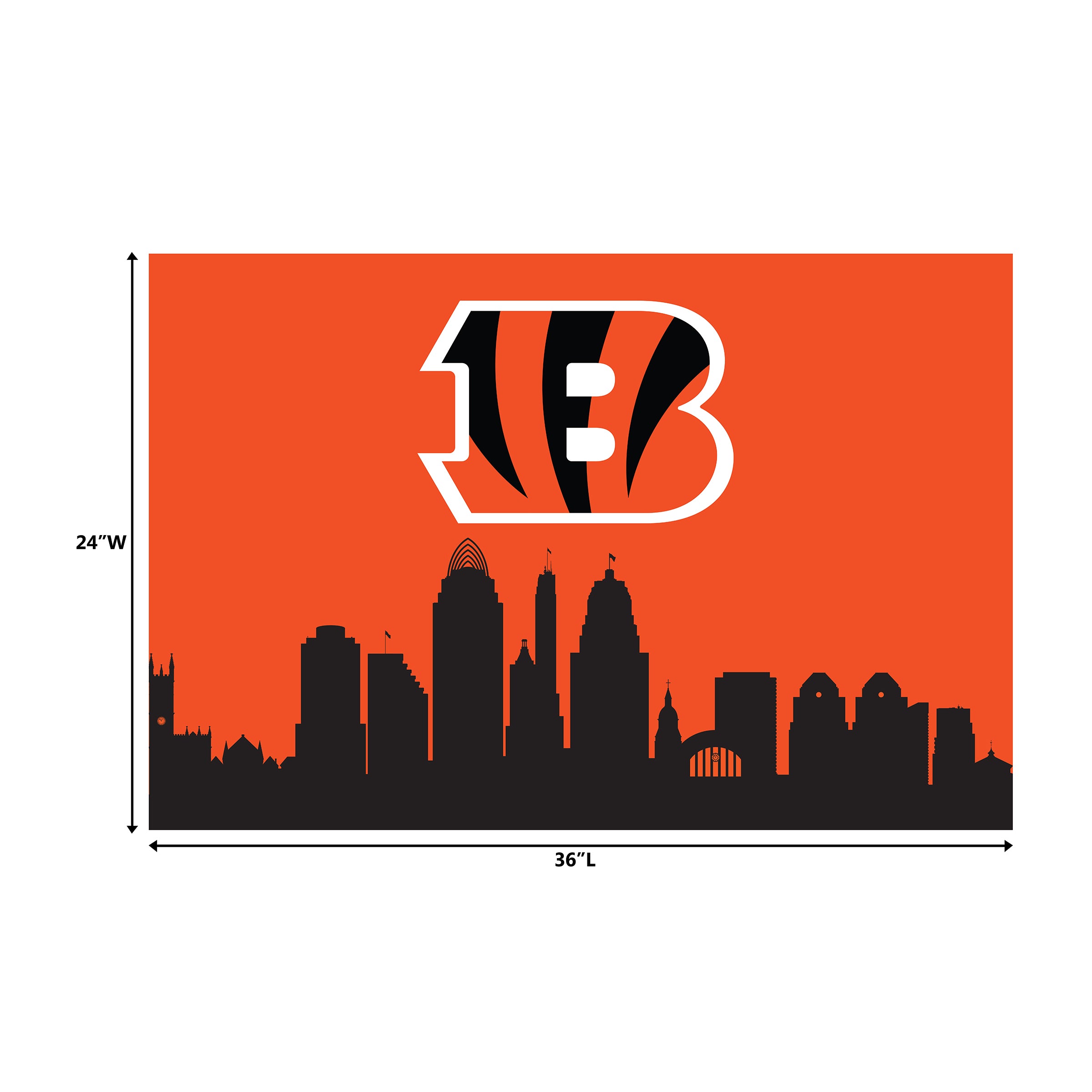 Cincinnati Bengals 2x3 Hometown Washable Area Rug