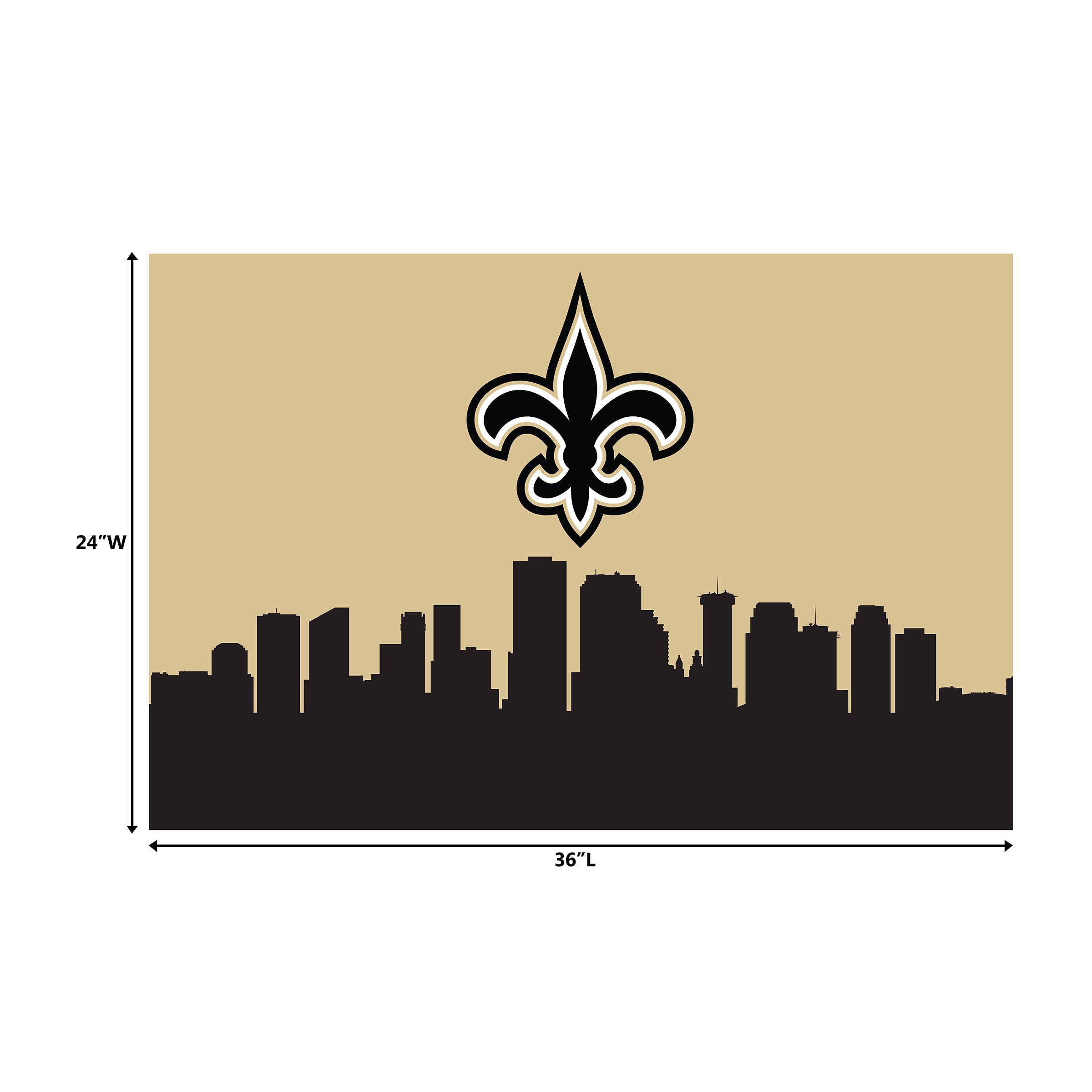 New Orleans Saints 2x3 Hometown Washable Area Rug