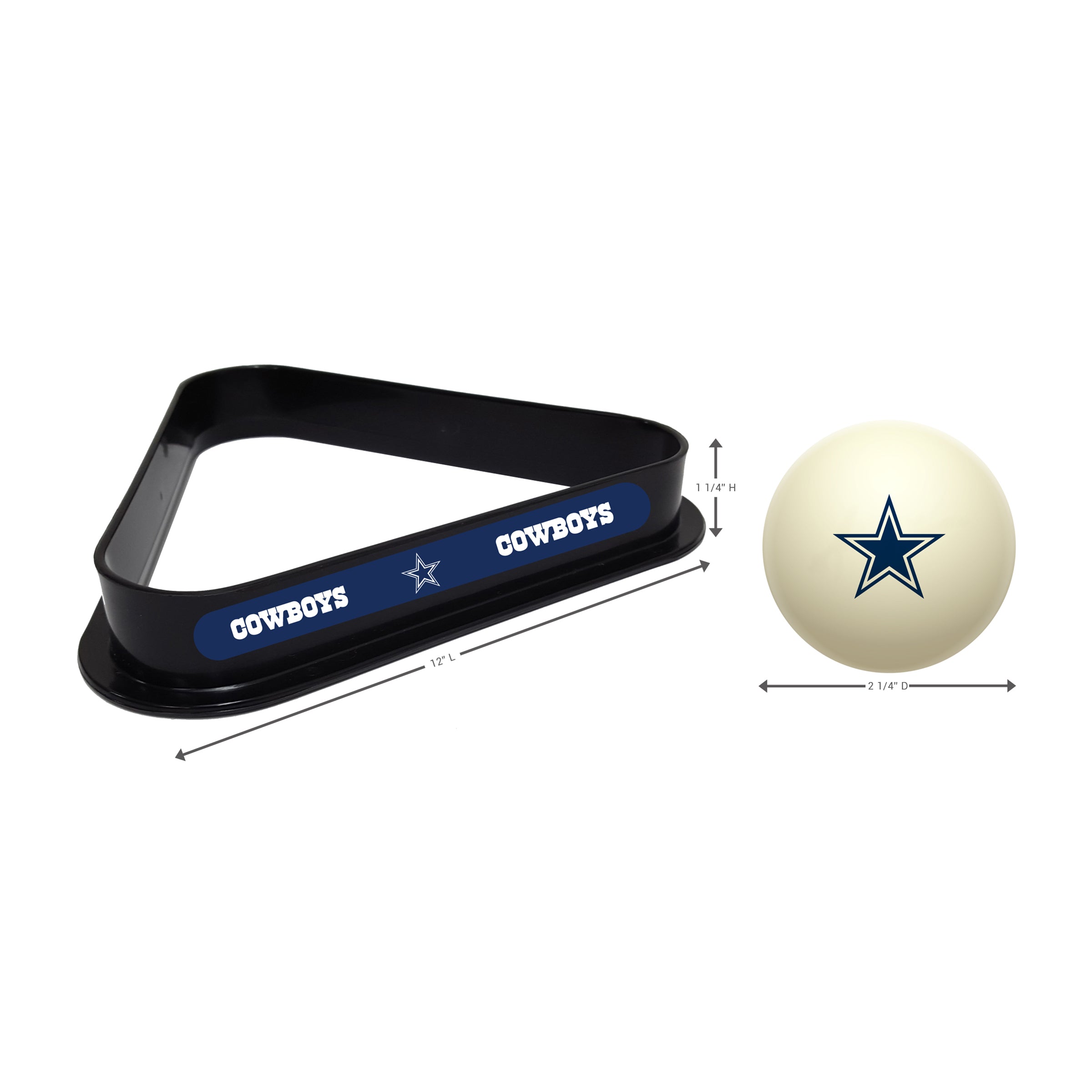 Dallas Cowboys Cue Ball & Ball Rack Set