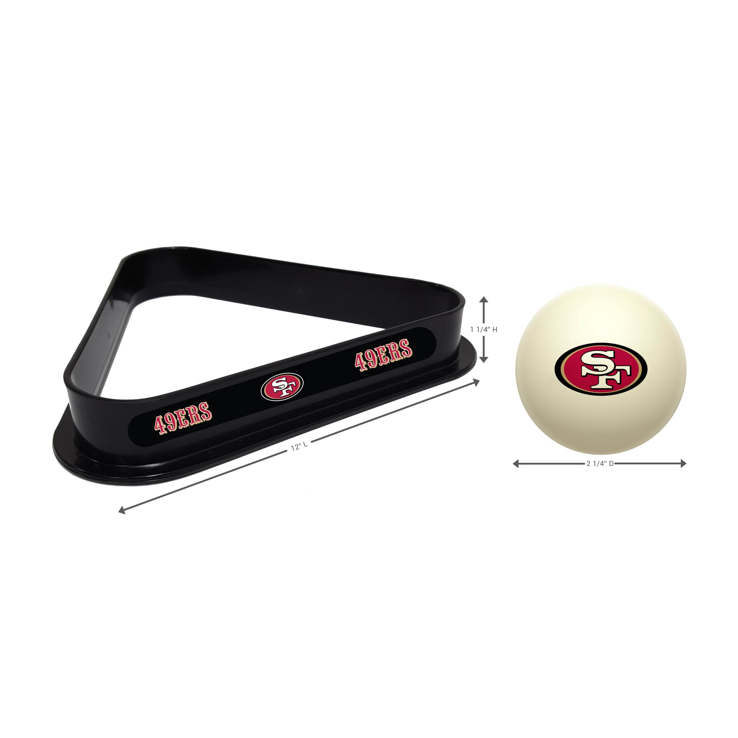 San Francisco 49ers Cue Ball & Ball Rack