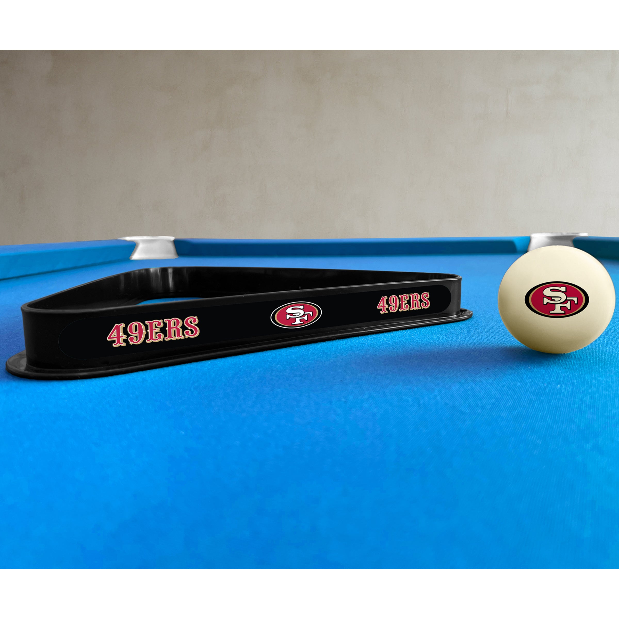 San Francisco 49ers Cue Ball & Ball Rack