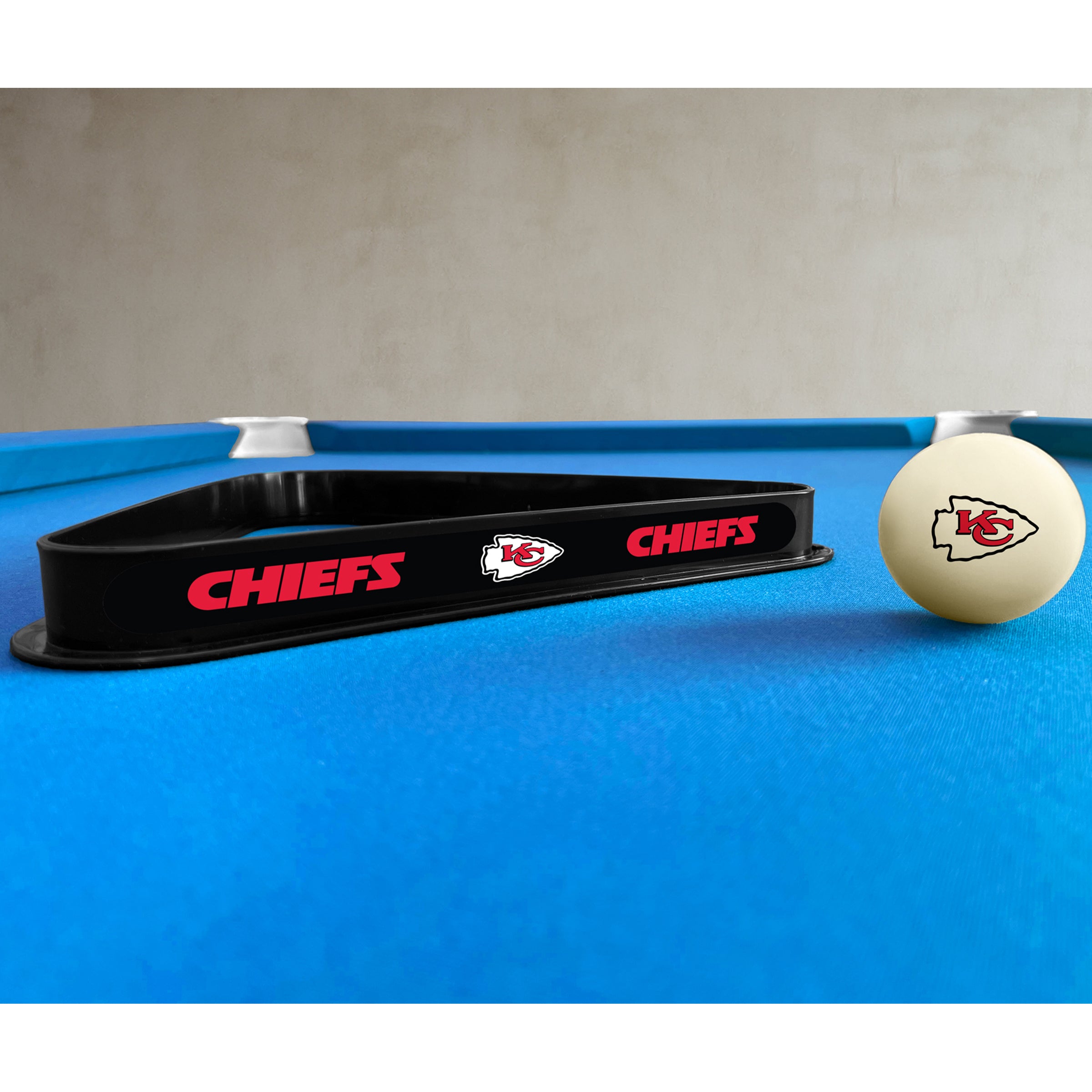 Kansas City Chiefs Cue Ball & Ball Rack