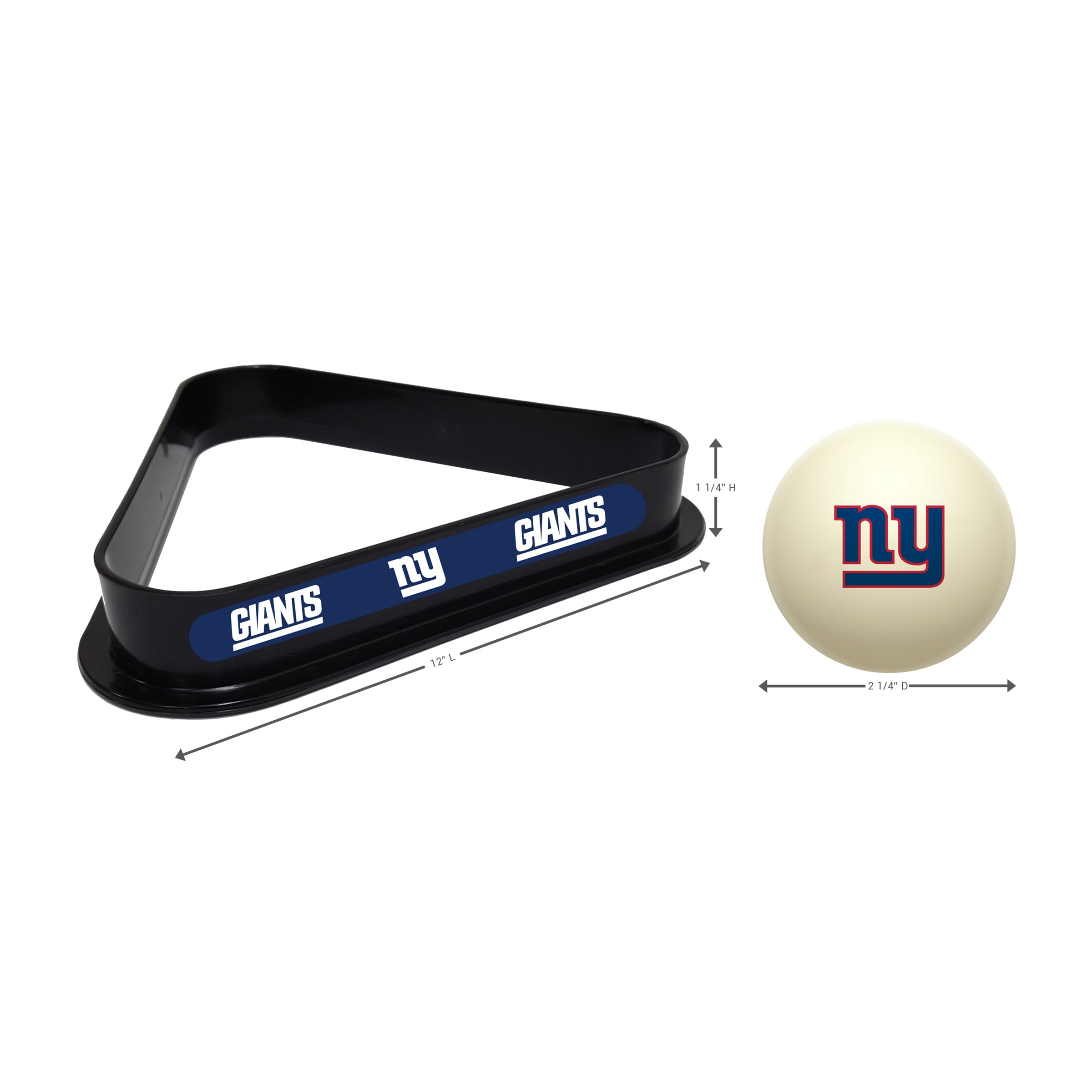 New York Giants Cue Ball &amp; Ball Rack