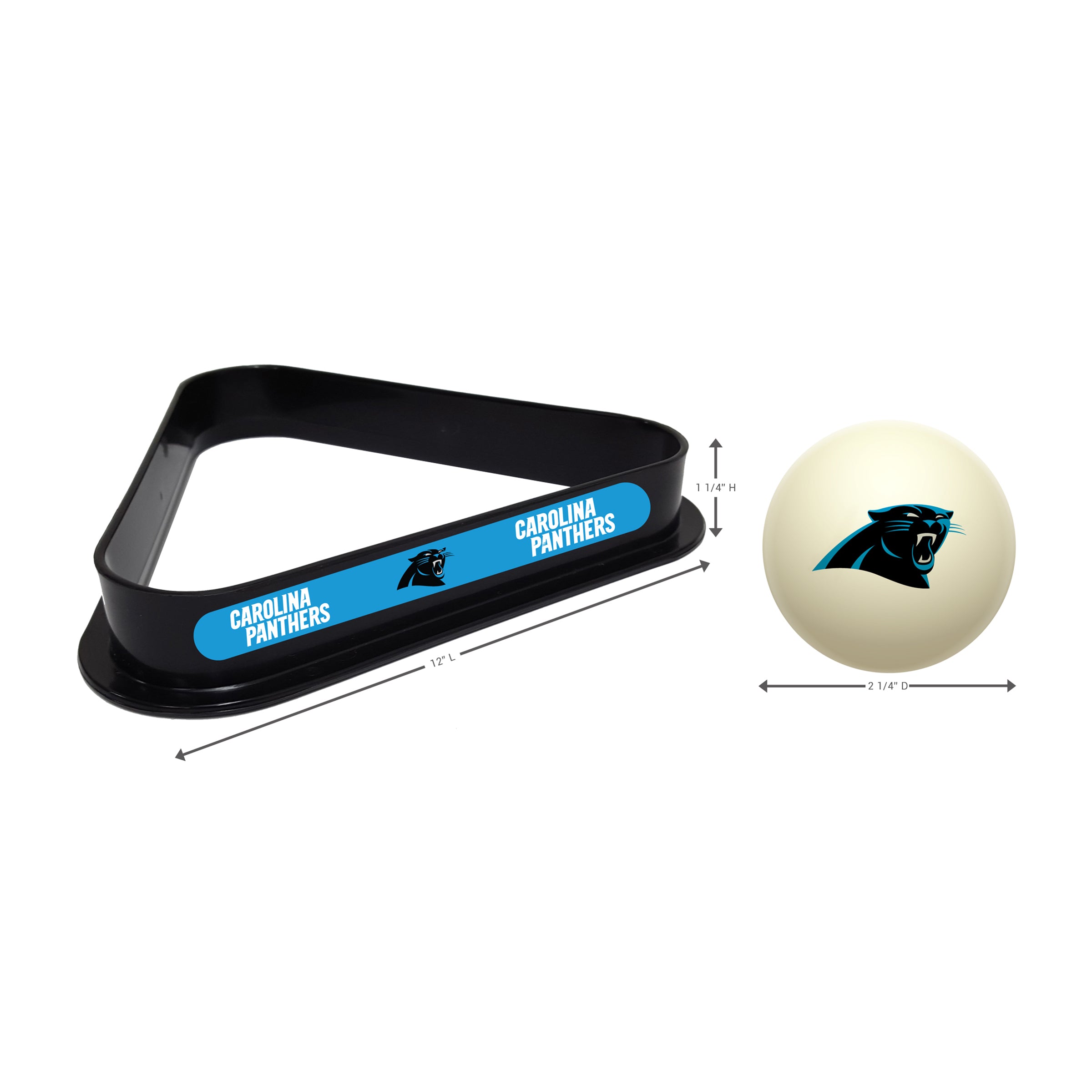 Carolina Panthers Cue Ball & Ball Rack