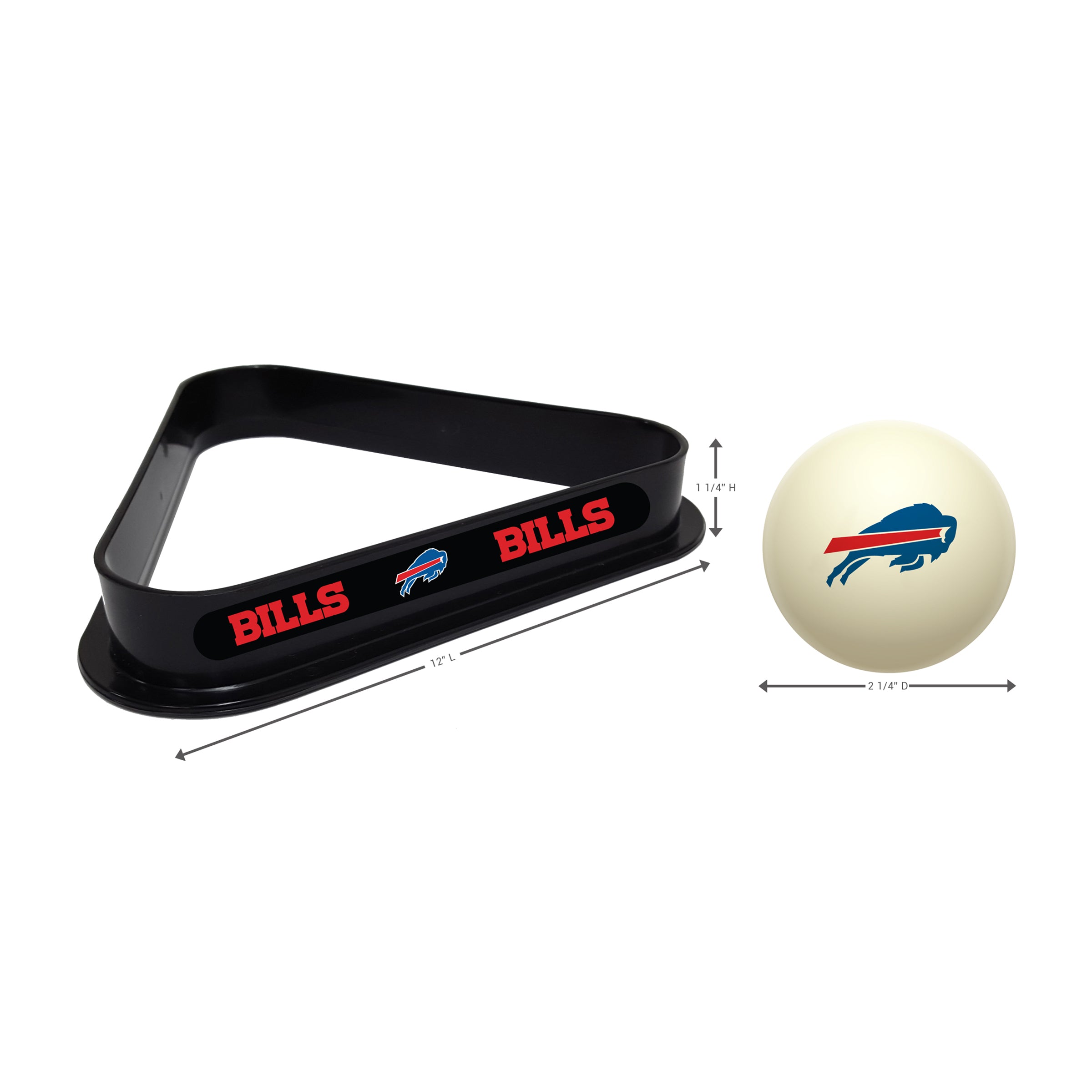 Buffalo Bills Cue Ball & Ball Rack