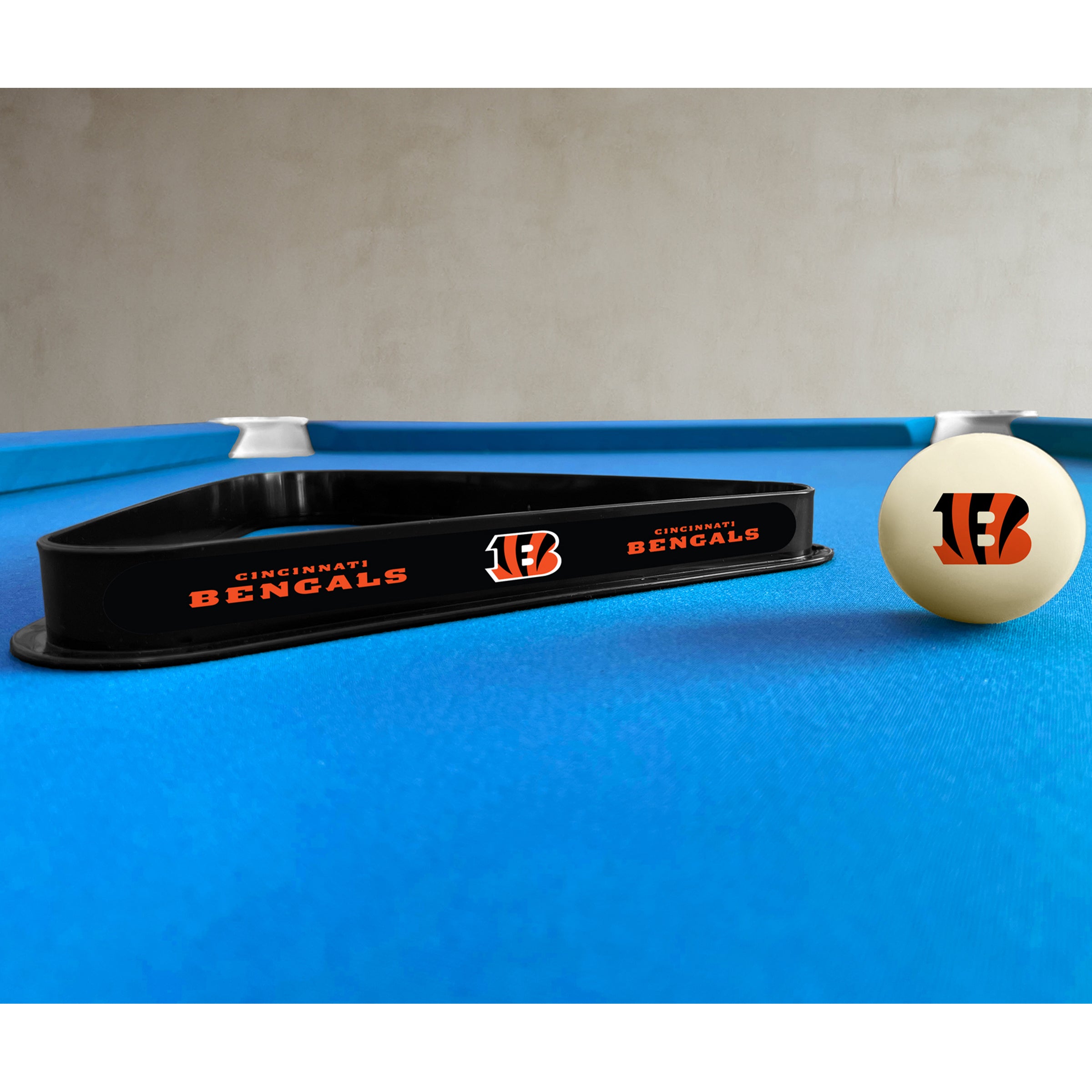 Cincinnati Bengals Cue Ball & Ball Rack