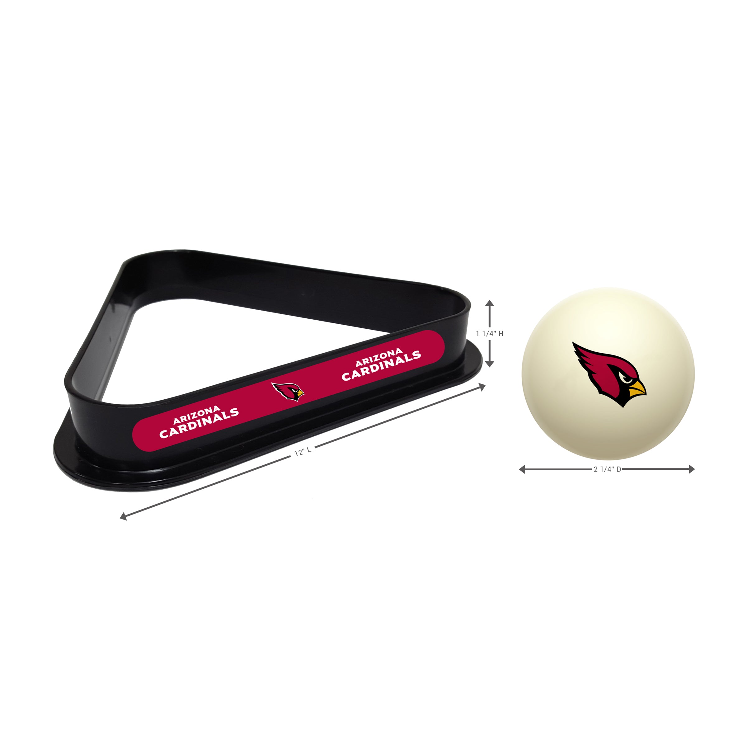 Arizona Cardinals Cue Ball & Ball Rack