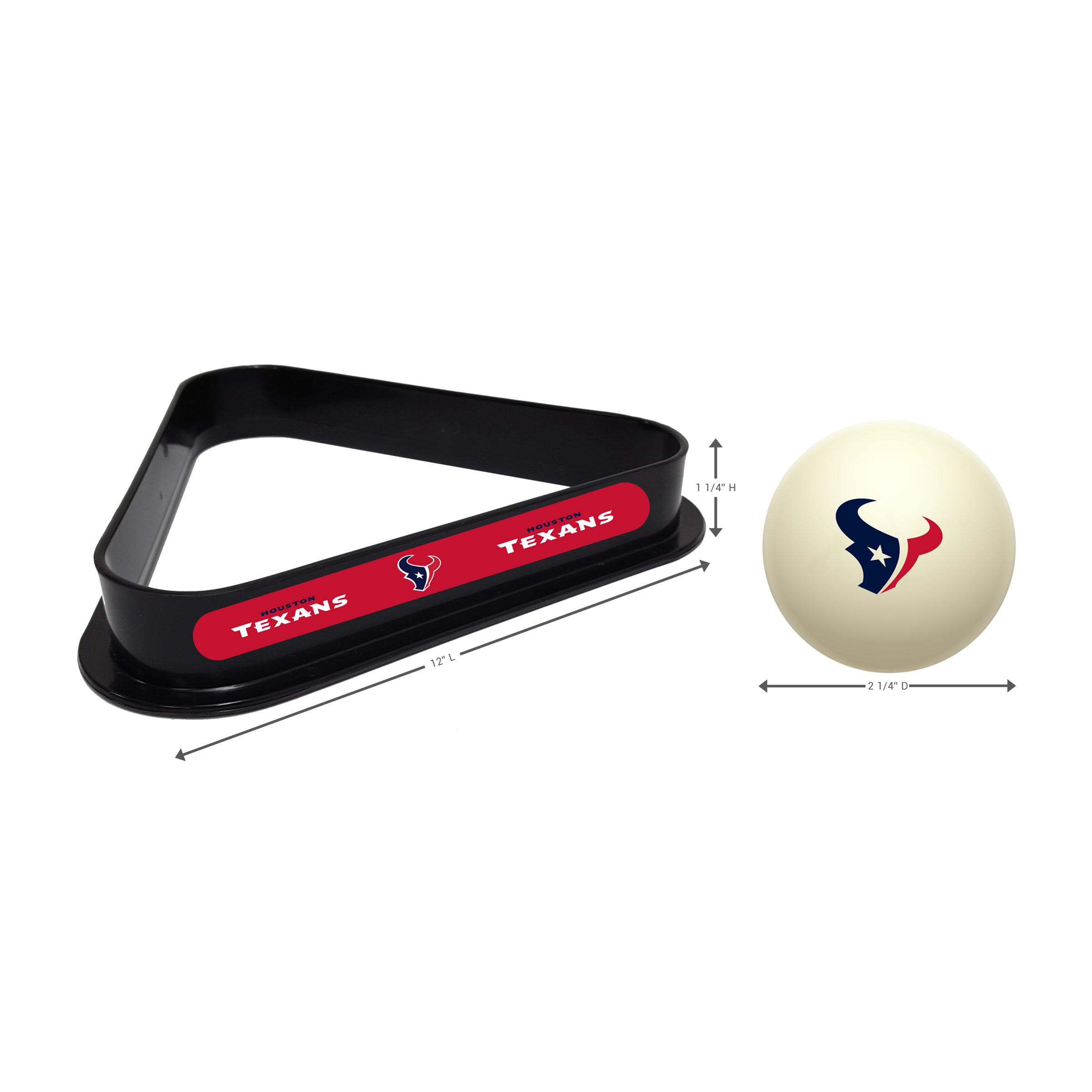 Houston Texans Cue Ball & Ball Rack