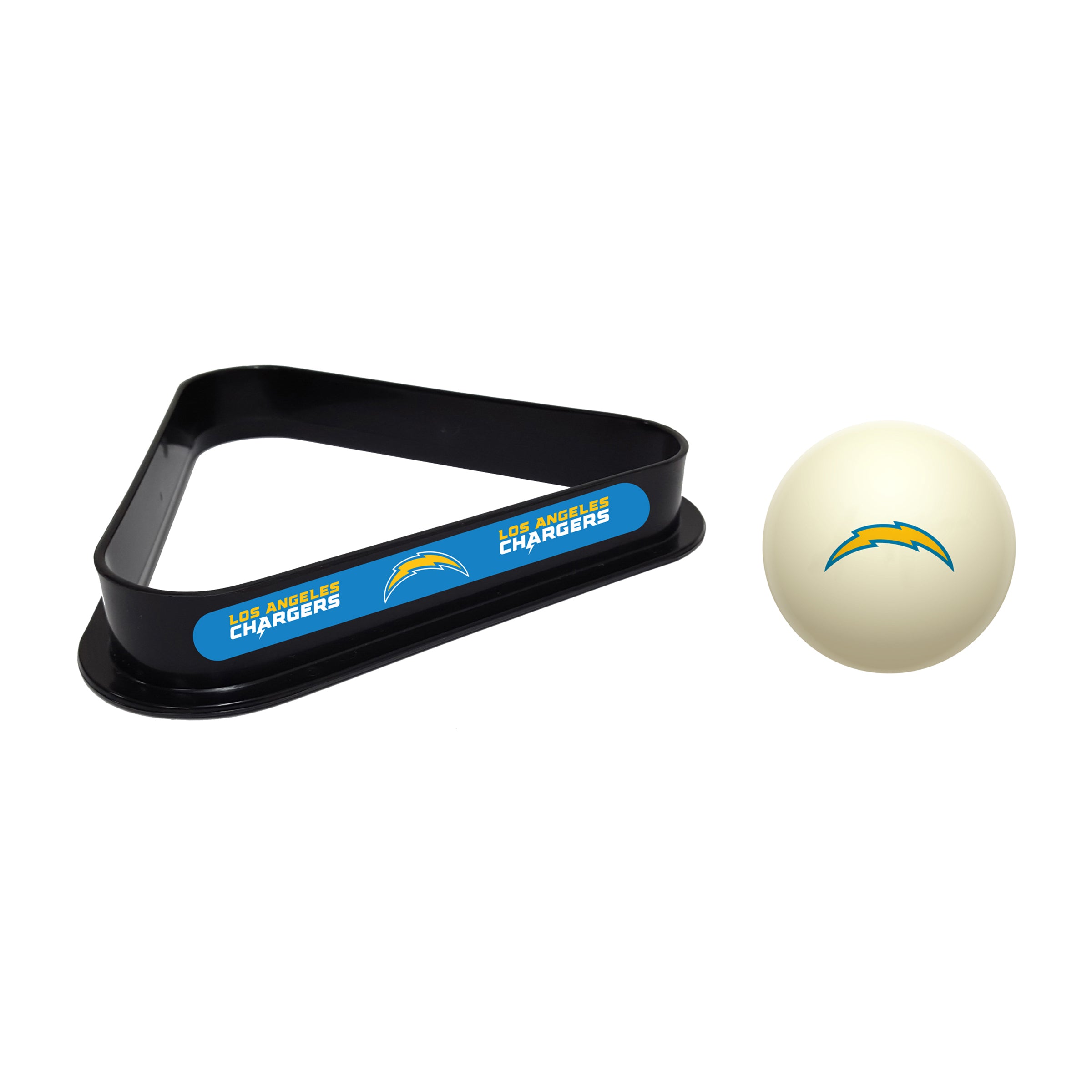 LA Chargers Cue Ball & Ball Rack