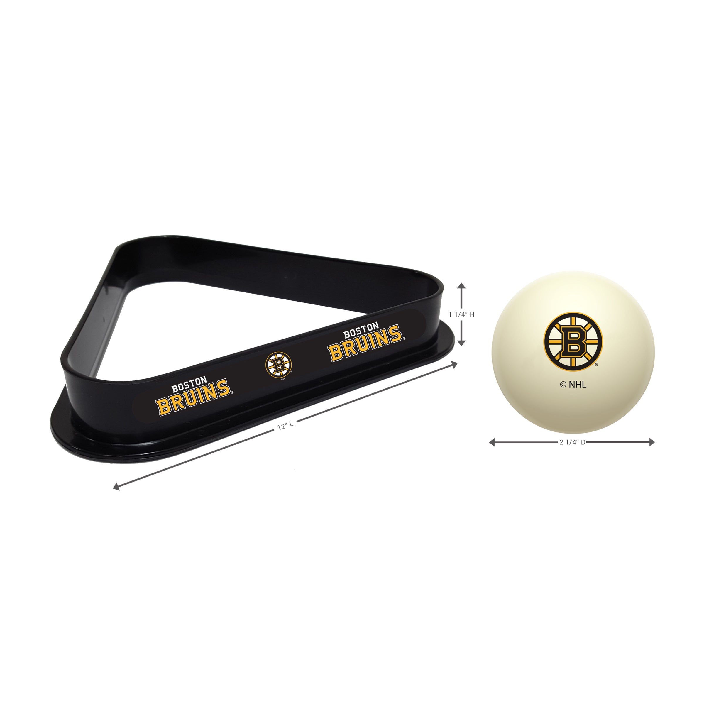 Boston Bruins Cue Ball & Ball Rack