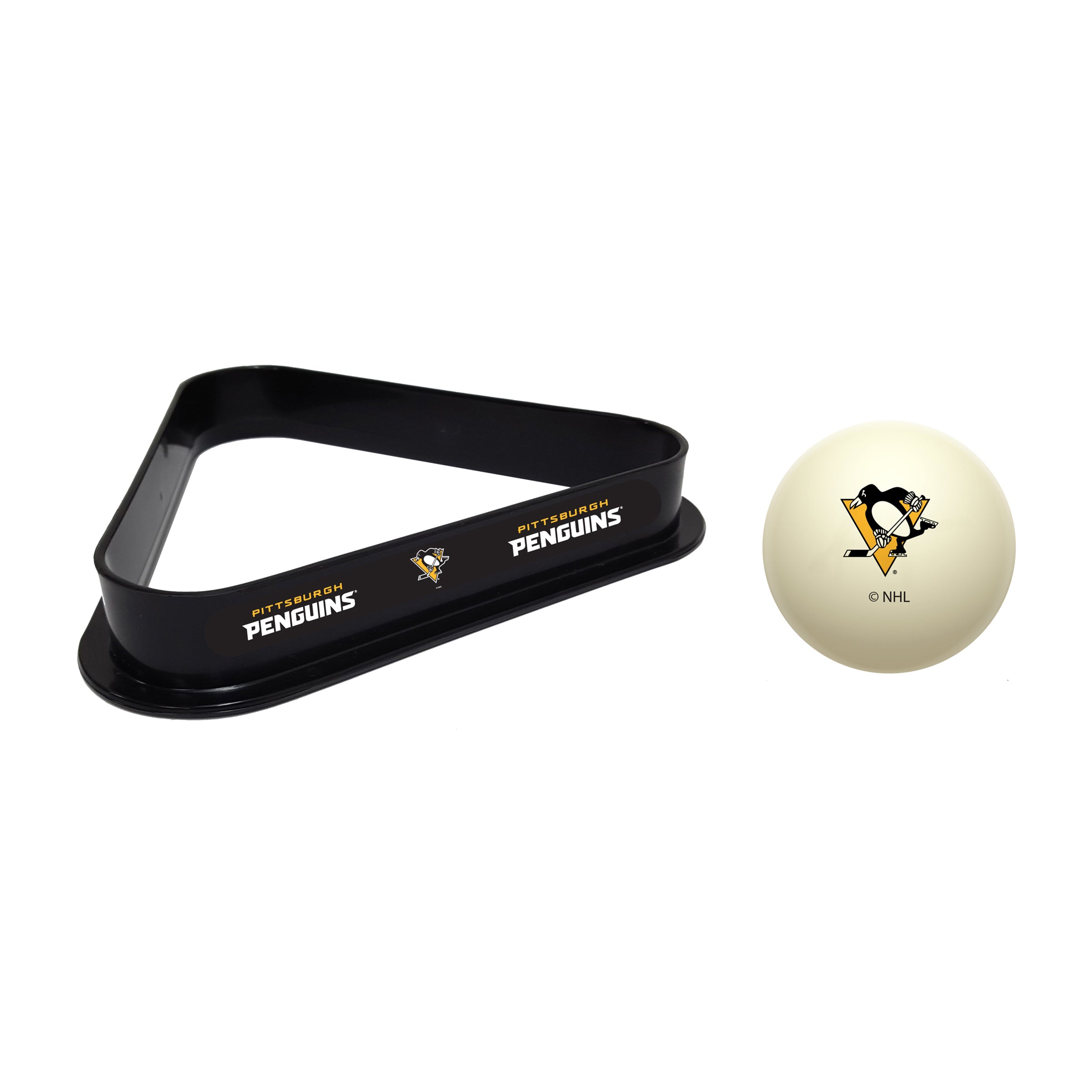 Pittsburgh Penguins Cue Ball & Ball Rack