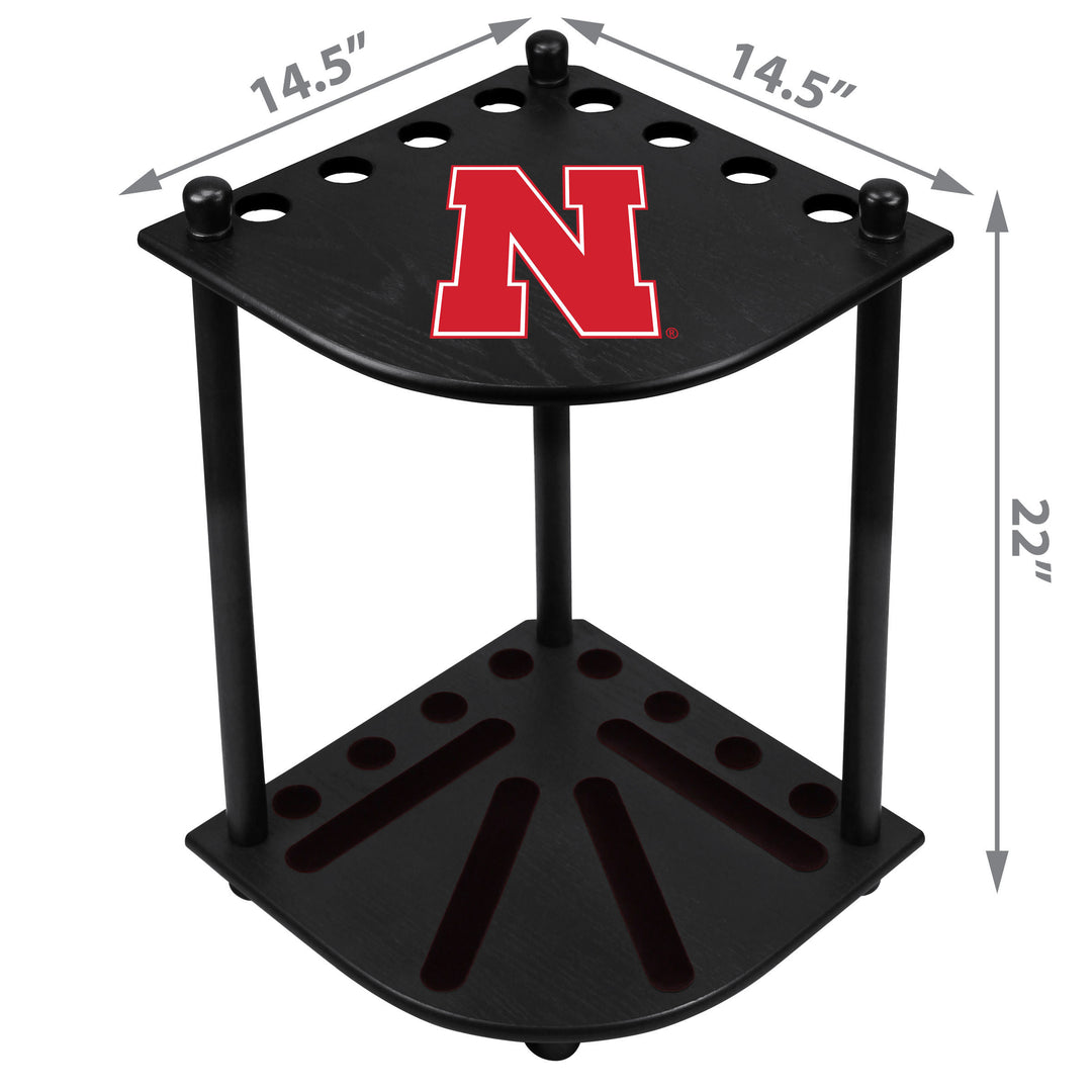 Univ Of Nebraska Corner Cue Rack