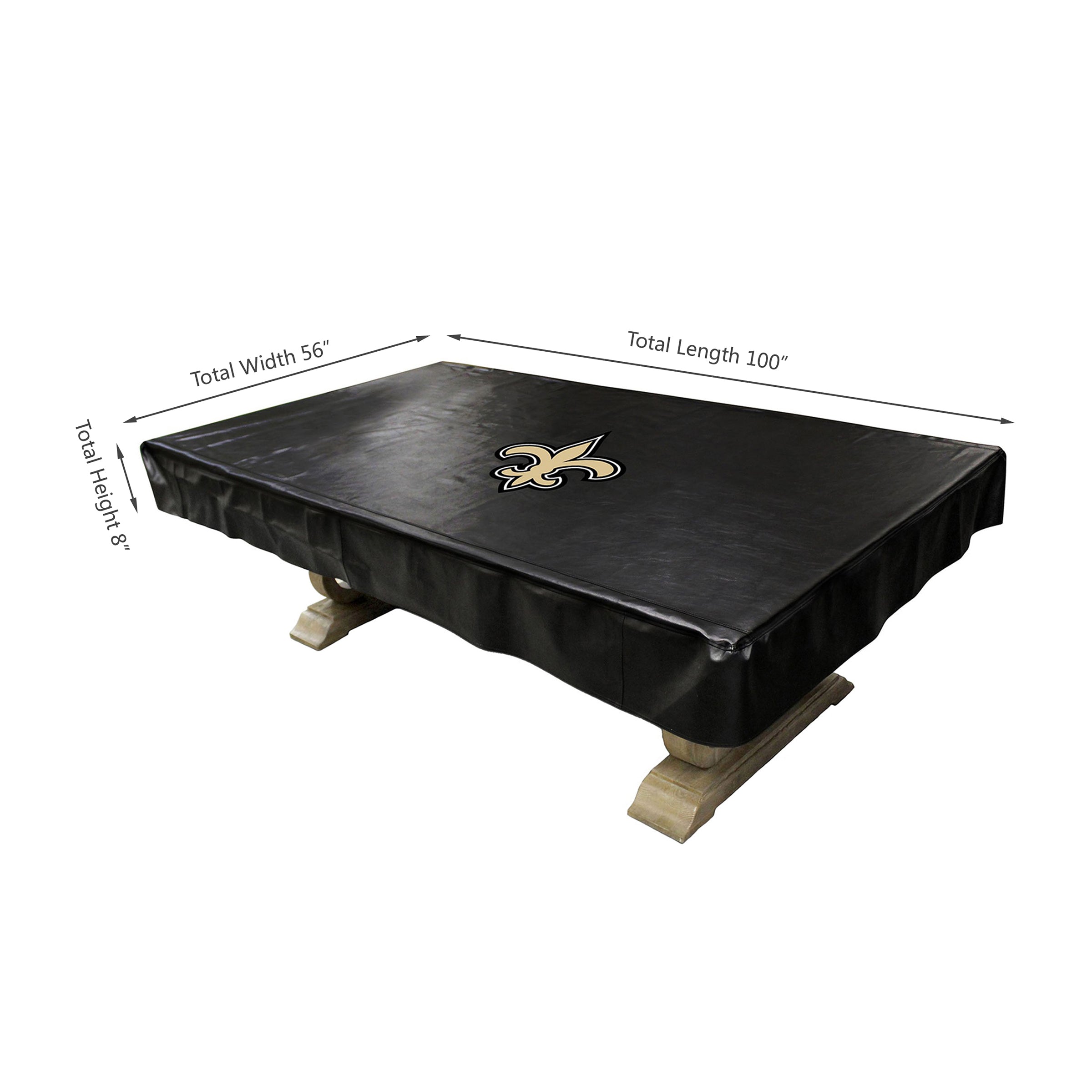 New Orleans Saints 8' Deluxe Pool Table Cover