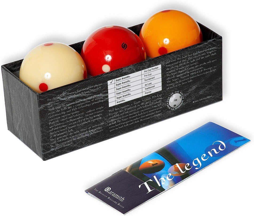 Aramith Super Pro-Cup Prestige Carom Ball Set 61.5 mm