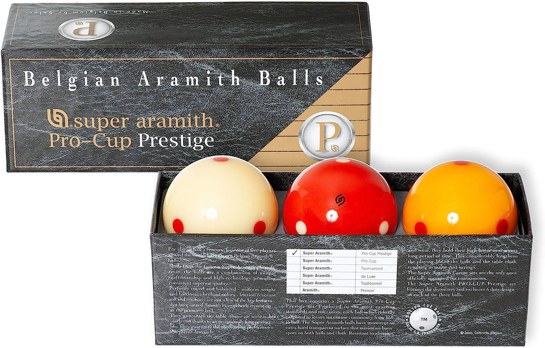 Aramith Super Pro-Cup Prestige Carom Ball Set 61.5 mm