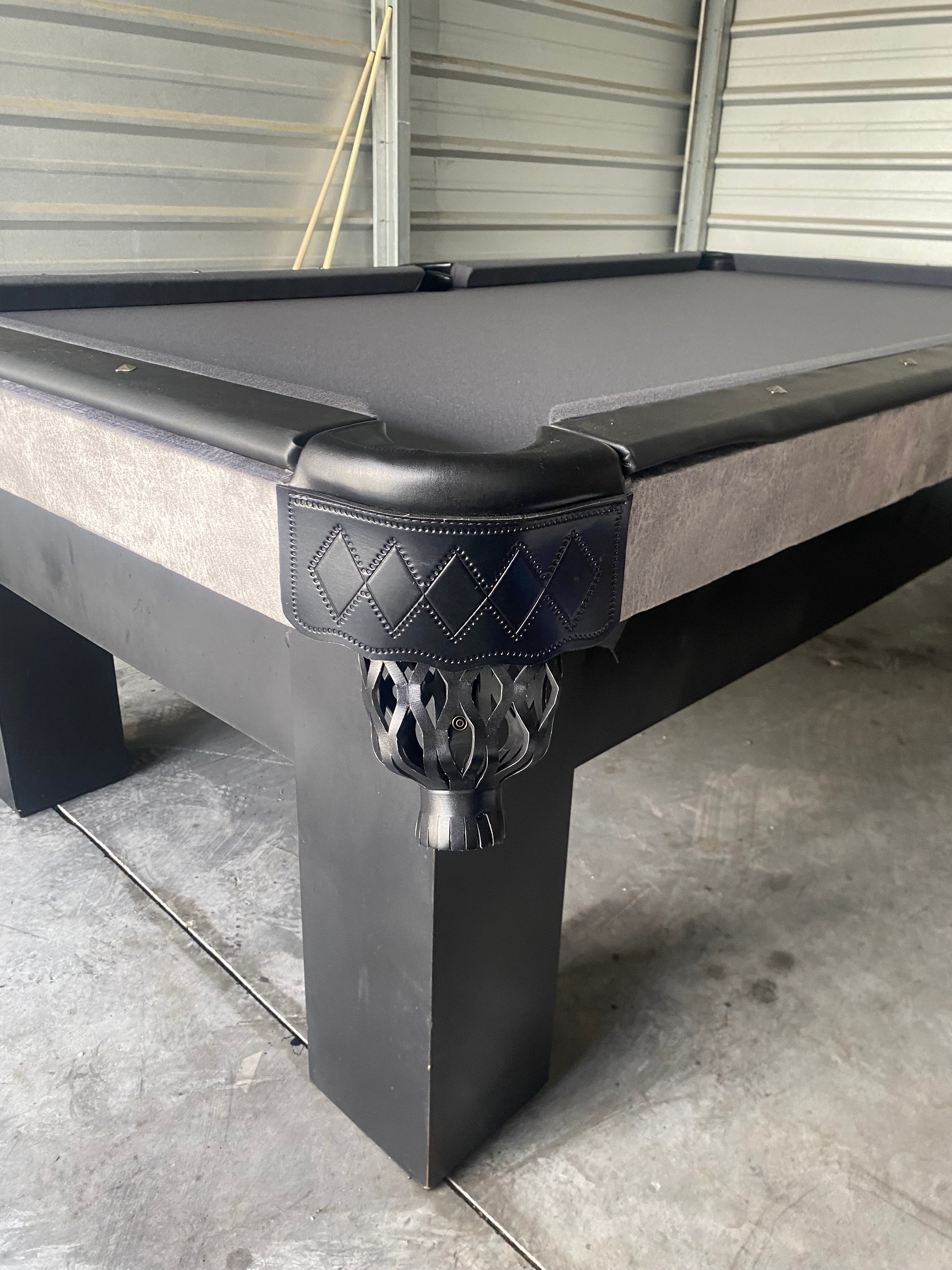 Black and Grey Custom Pool Table