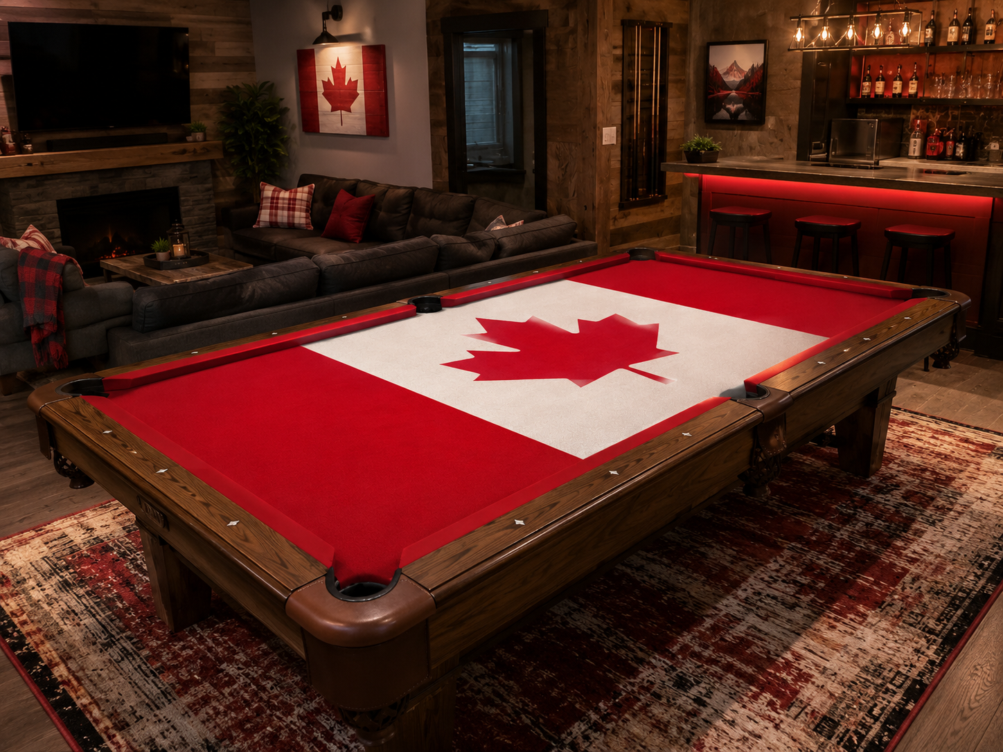 Canada Print Custom Pool Table Felt Any Design 7ft 8ft 9ft Billiard Cloth