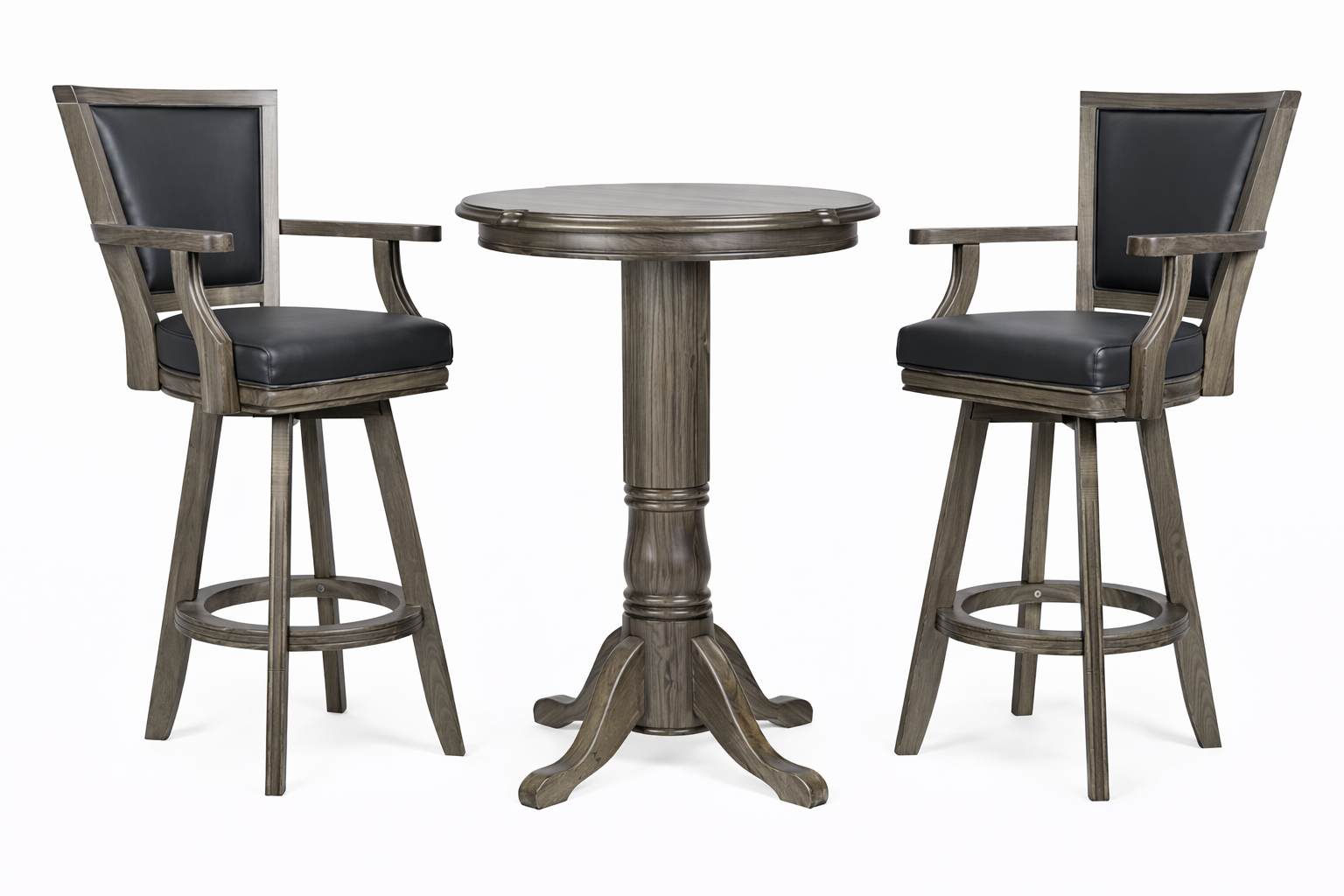 Spencer Marston Pub Basic Plus Table and 2-Chair Set - Smoked Walnut