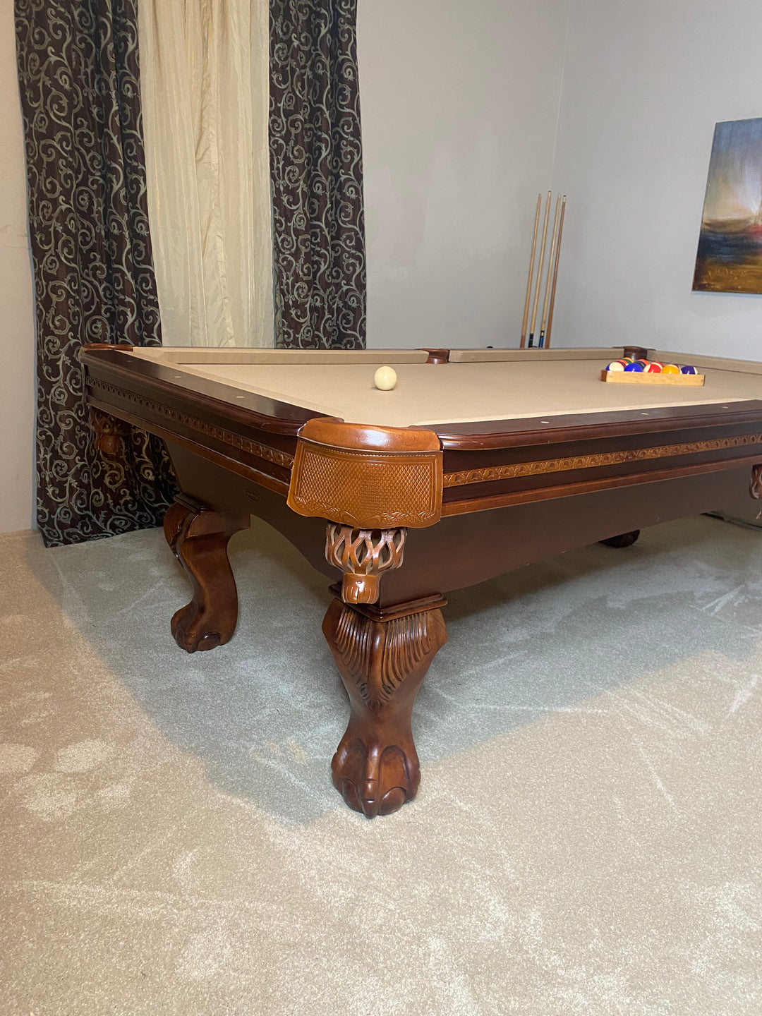 8ft Wooden Pool Table