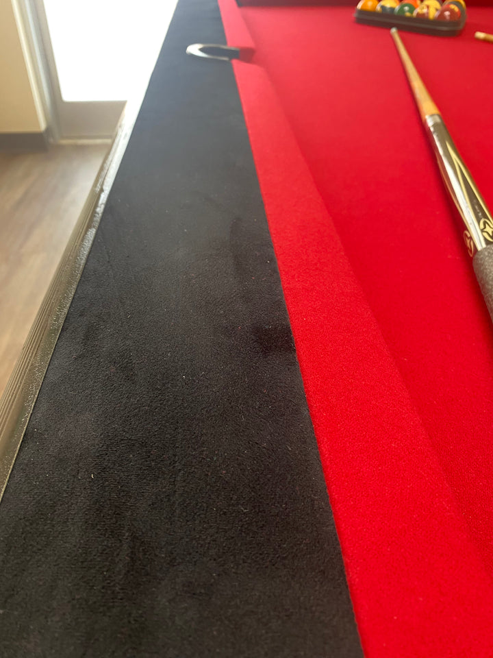 Red/Black Suede/White Ball Return Pool Table