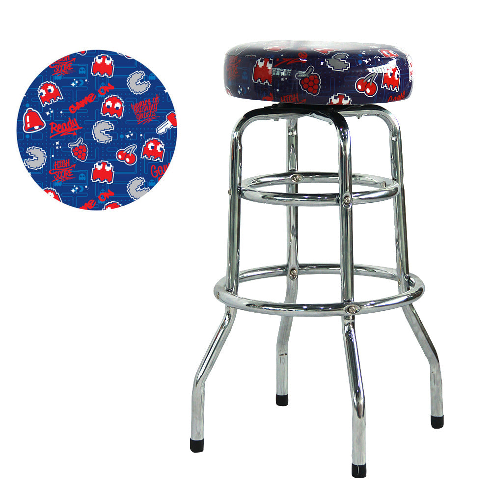 PAC-MAN's 30" Barstool Collection - PAC-MAN Blue & Red