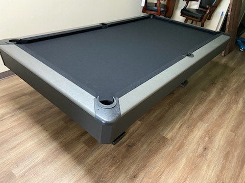 Black/Gray Leather Pool Table