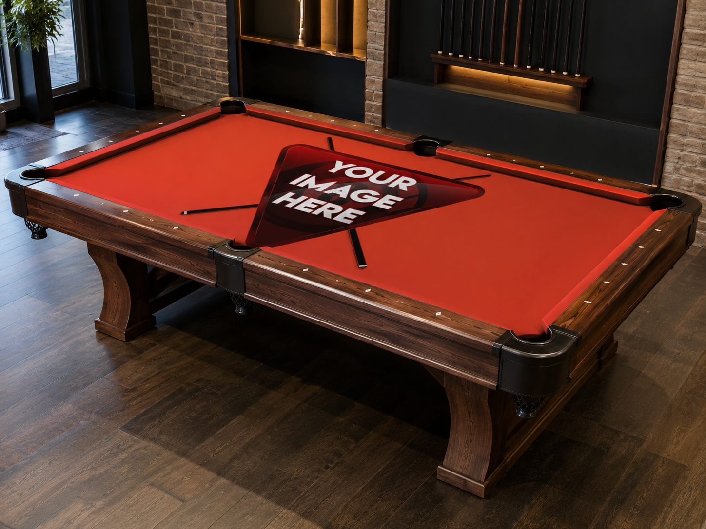 Orange Custom Pool Table Felt Any Design 7ft 8ft 9ft Billiard Cloth
