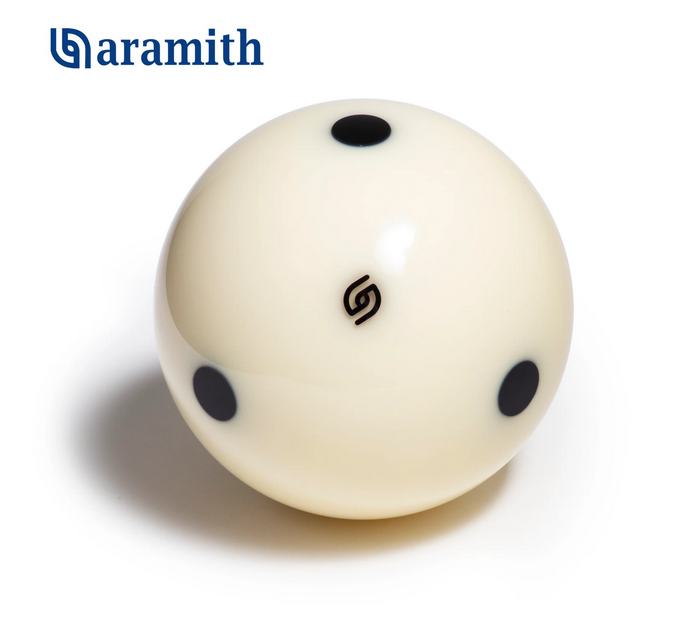 TOURNAMENT BLACK CUE BALL 57.2 MM WITH 6 BLACK DOTS UNDER BLISTER