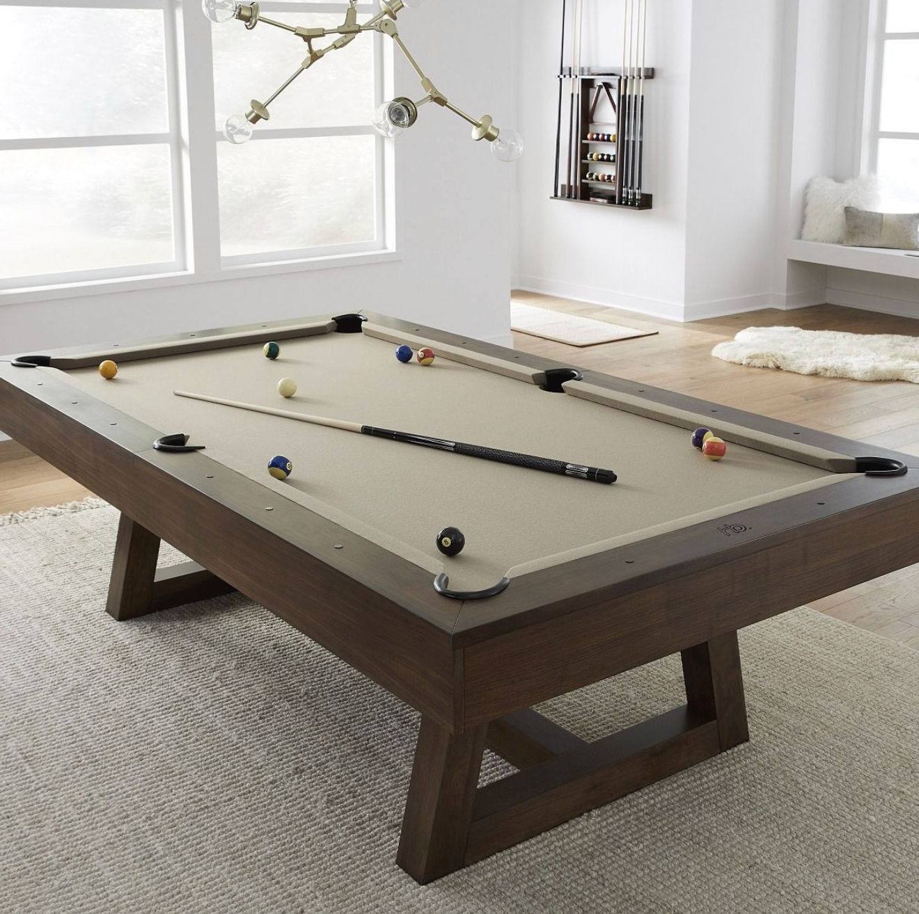 Aiden 8' Pool Table in Coffee