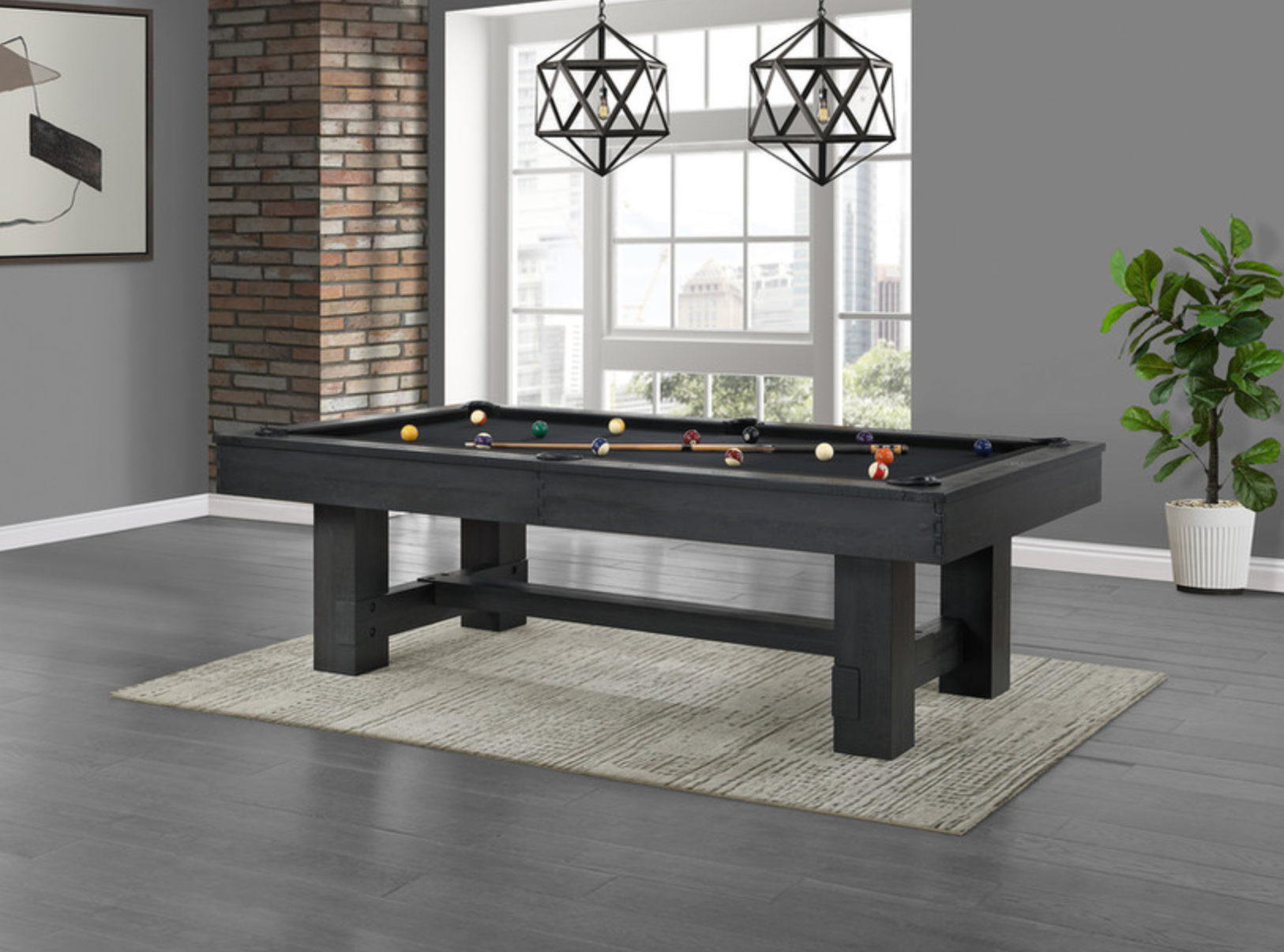 Reno 8' Pool Table in Ink Black