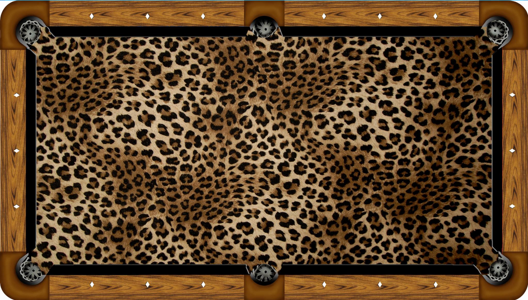 Cheetah Print Custom Pool Table Felt