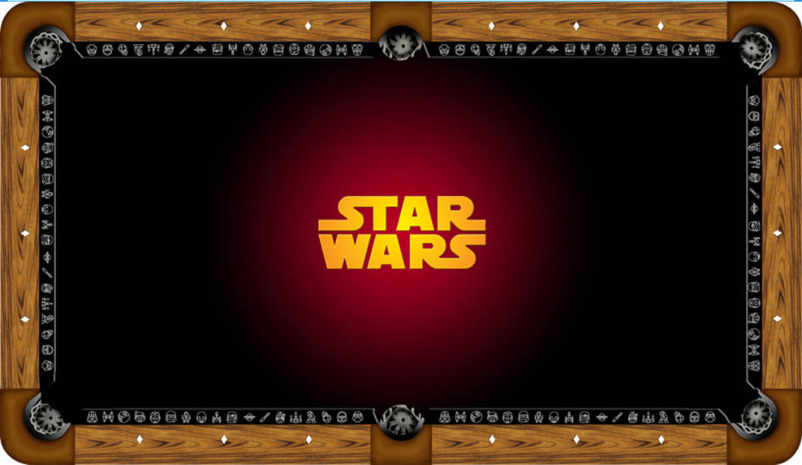 Star Wars Custom Pool Table Felt