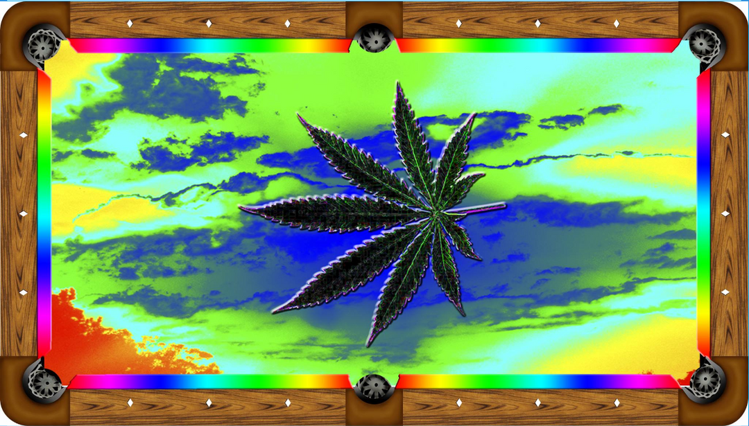 Maijuana Leaf Custom Pool Table Felt