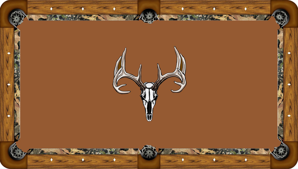 Deer Antler 1 Custom Pool Table Felt Any Design 7ft 8ft 9ft Billiard Cloth