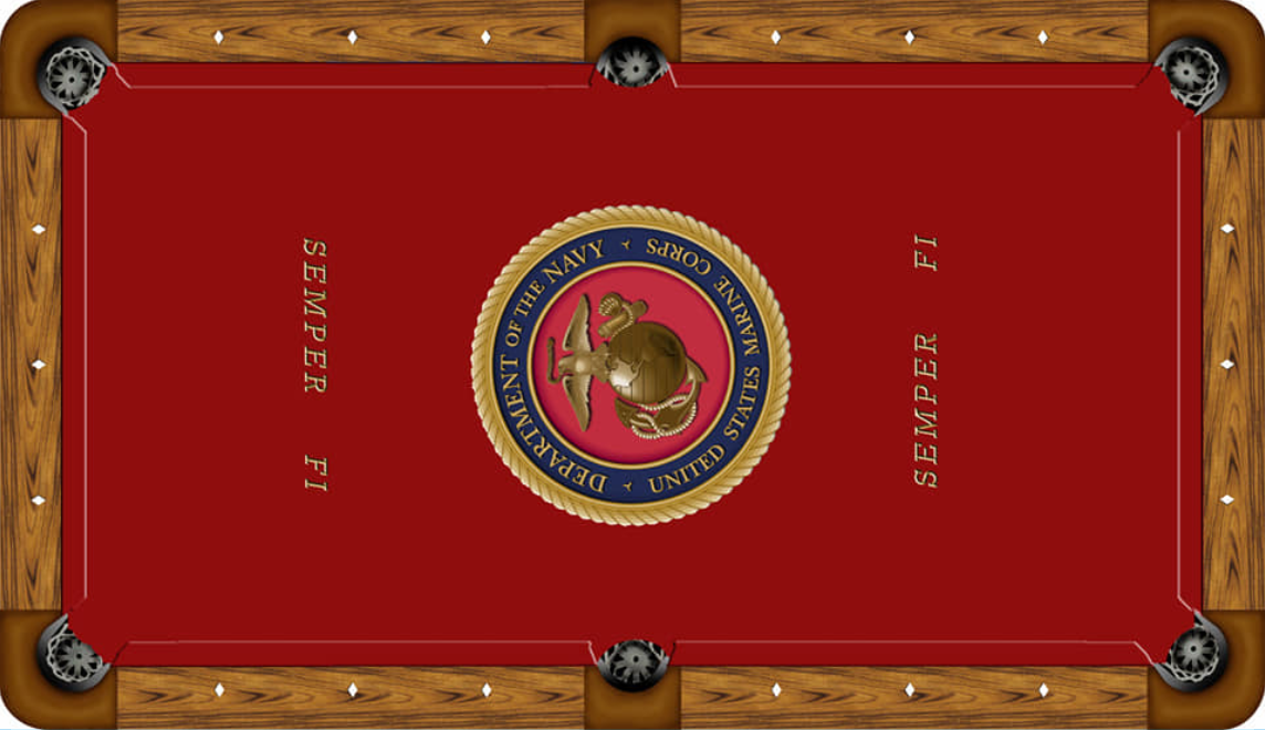 Marine Department Custom Pool Table Felt