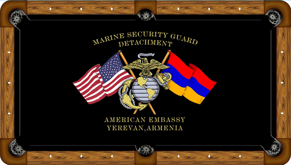 Marine Security Guard Custom Pool Table Felt