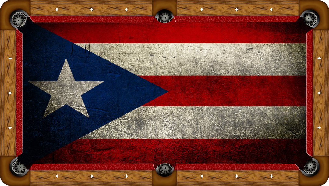 Puerto Rico Flag Custom Pool Table Felt