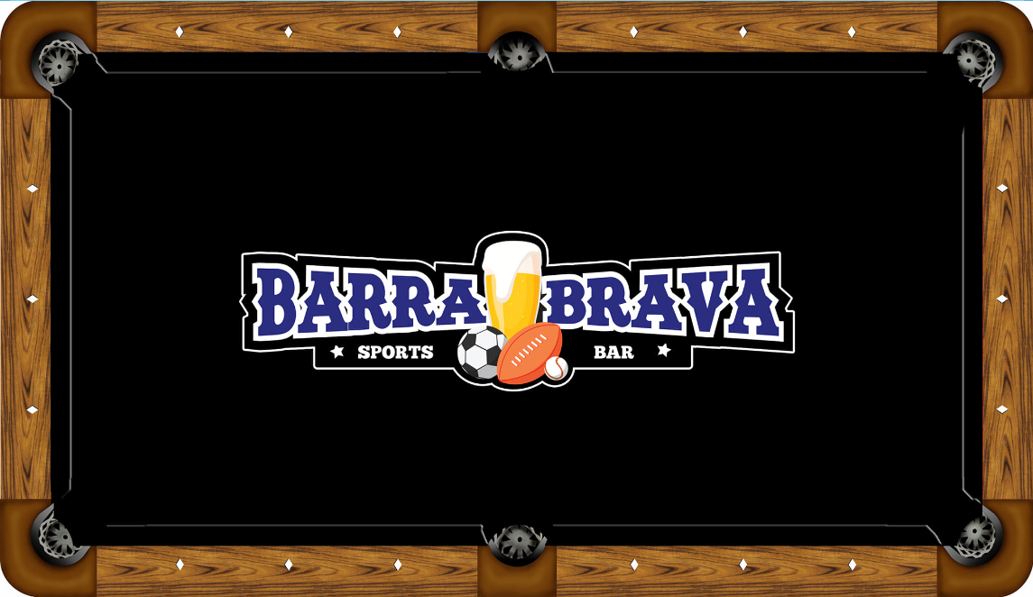 Barra Brava Sports Bar Custom Pool Table Felt