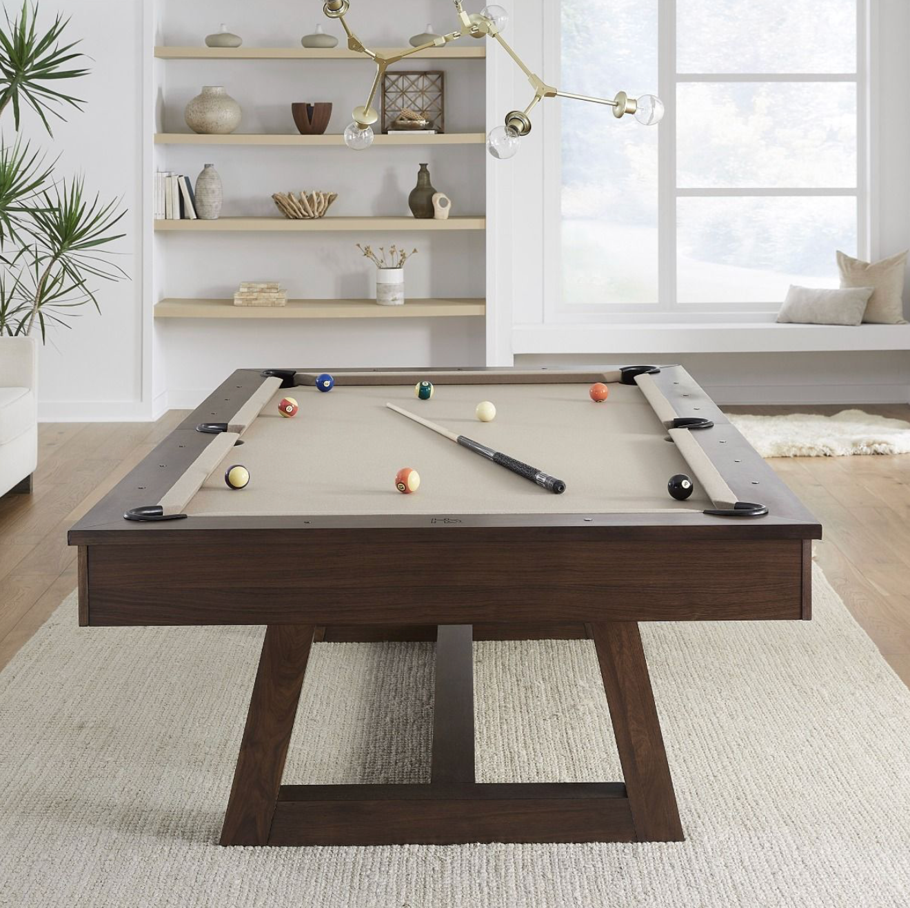 Aiden 8' Pool Table in Coffee