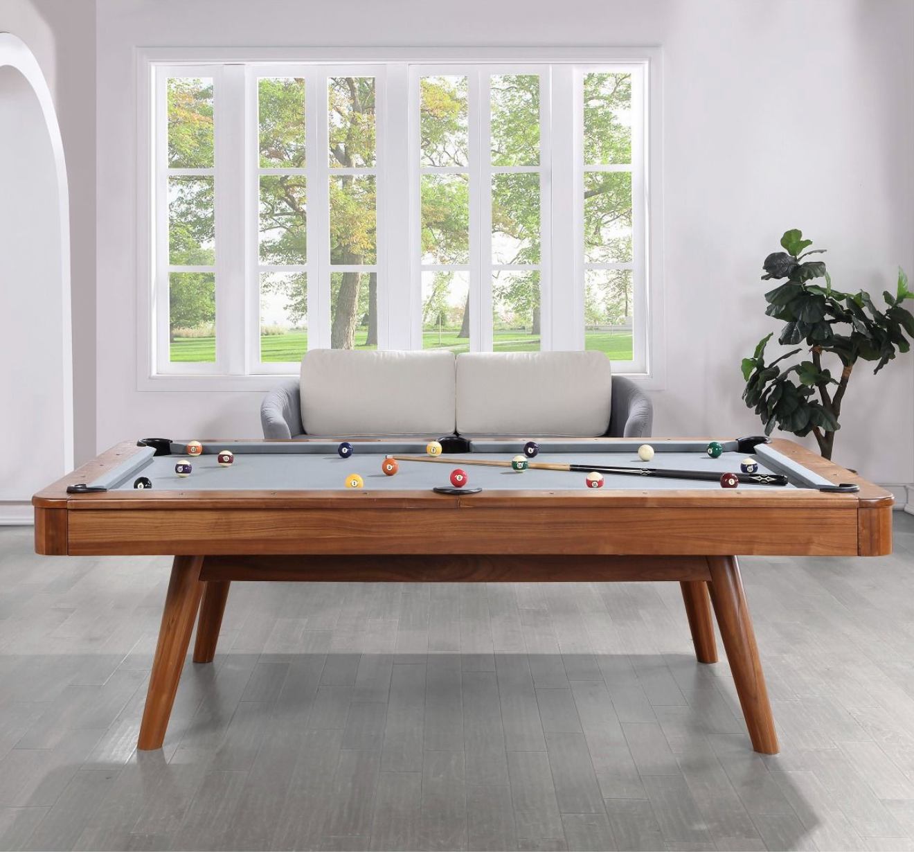 Elton 7' Pool Table in Walnut Mist