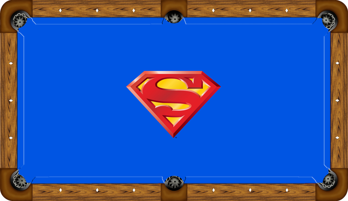 Super Man Custom Pool Table Felt