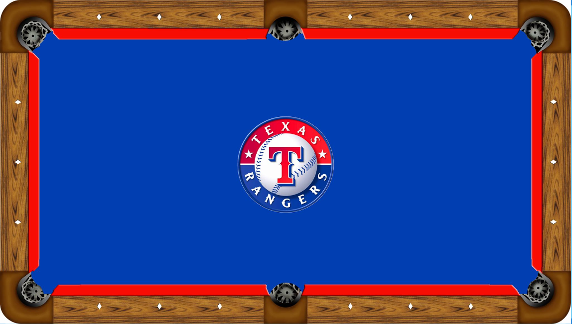 Texas Rangers Custom Pool Table Felt