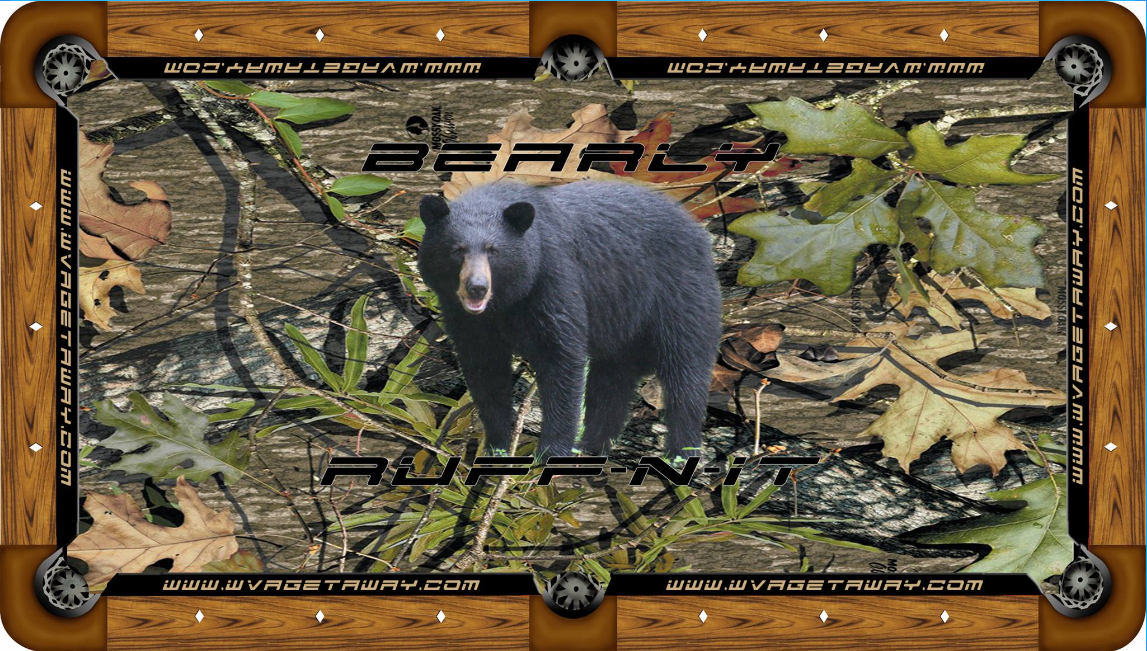 Black Bear Camo Custom Pool Table Felt