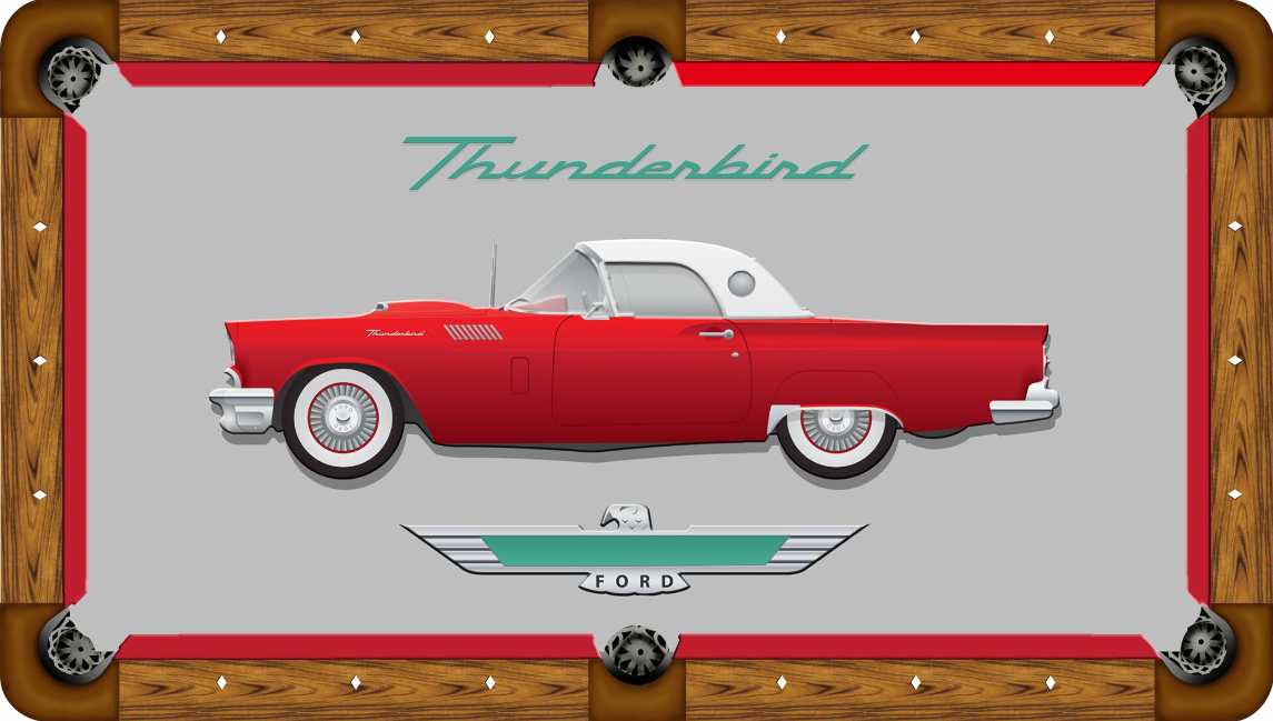 Classic Thunderbird Custom Pool Table Felt